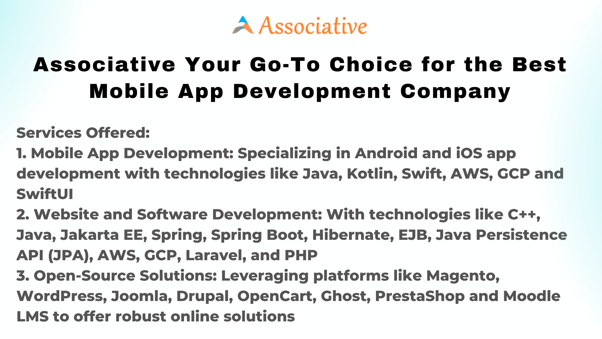 Associative Your Go-To Choice for the Best Mobile App Development Company