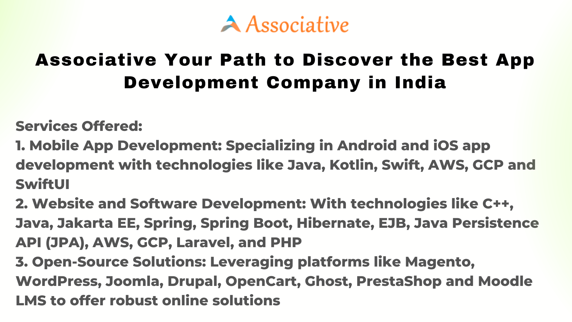 Associative Your Path to Discover the Best App Development Company in India