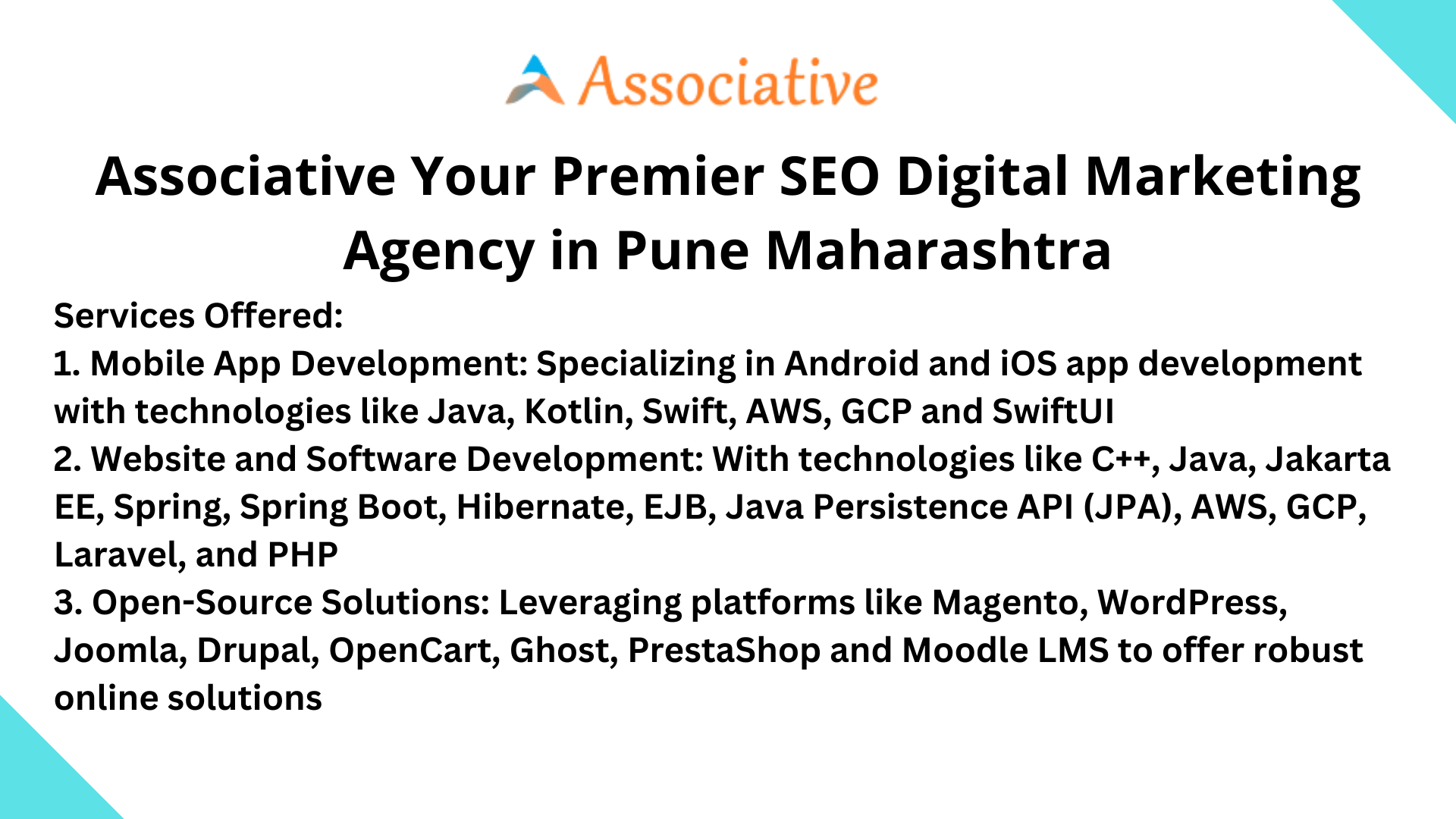 Associative Your Premier SEO Digital Marketing Agency in Pune Maharashtra