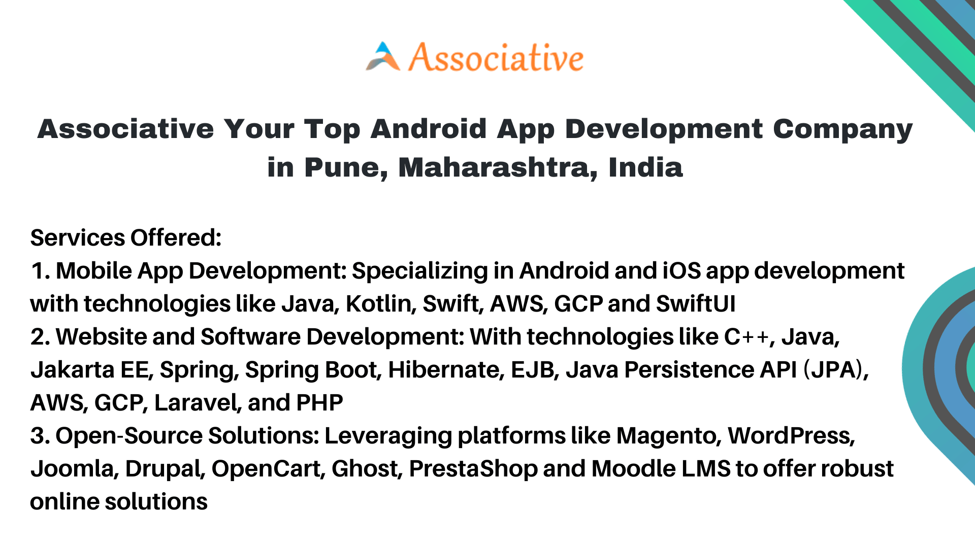 Associative Your Top Android App Development Company in Pune Maharashtra India