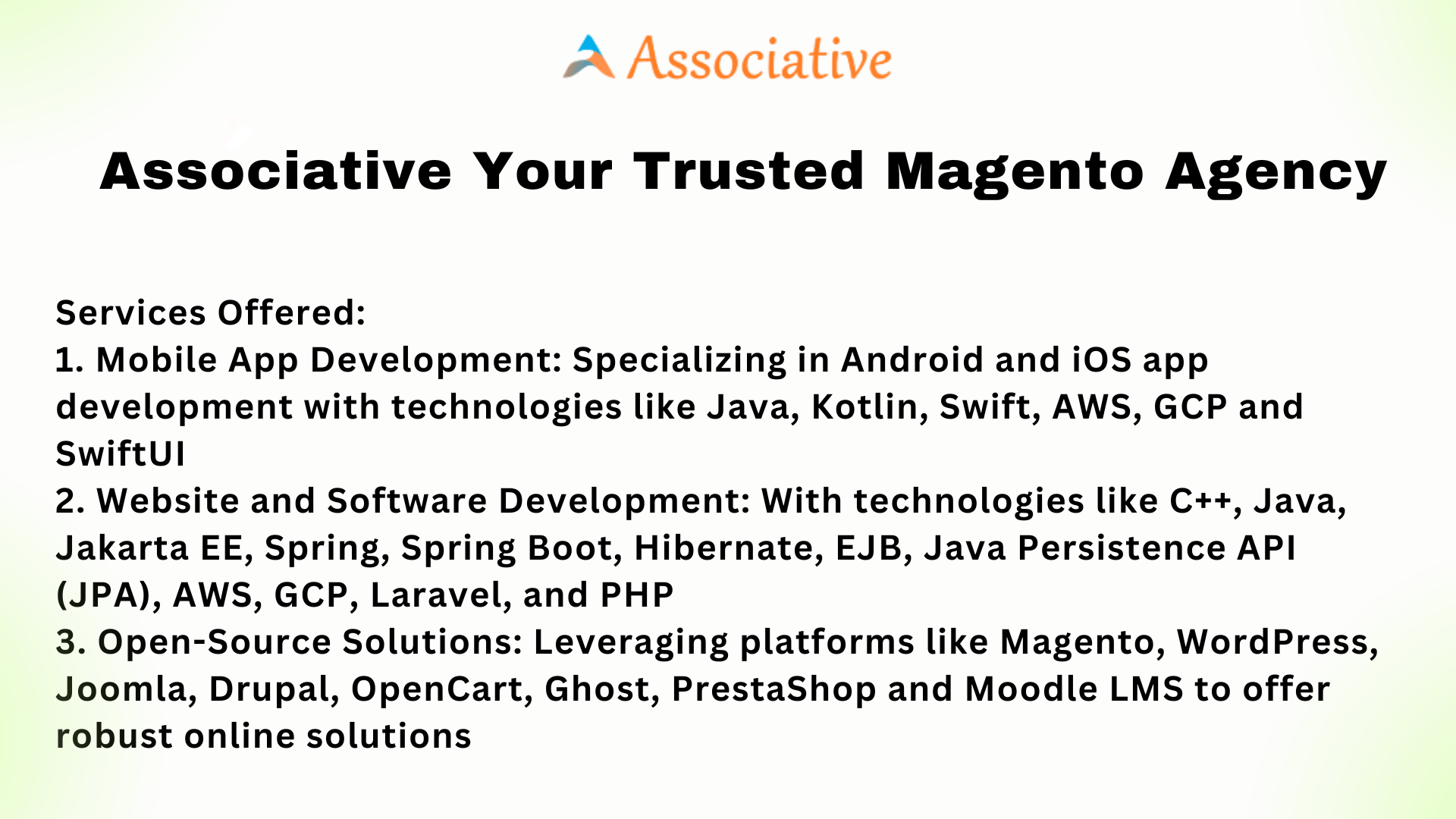 Associative Your Trusted Magento Agency