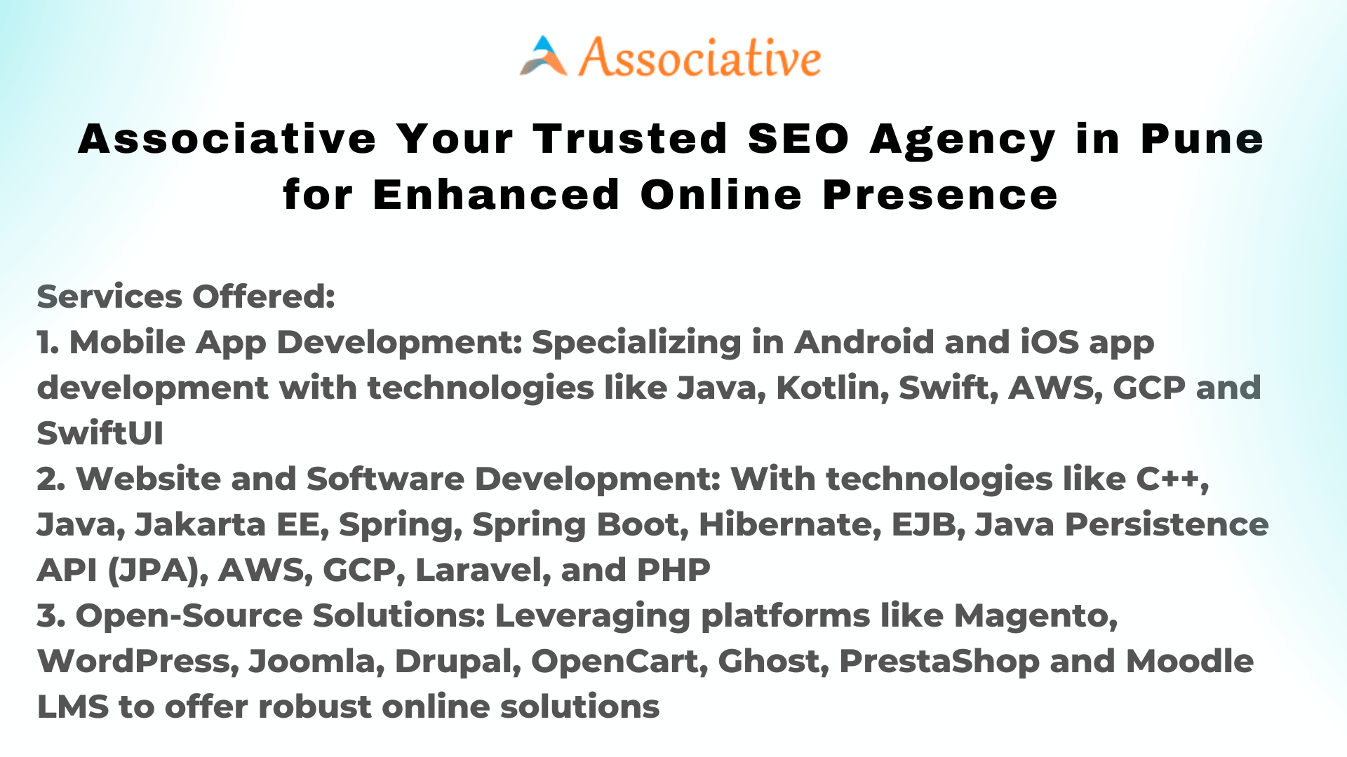 Associative Your Trusted SEO Agency in Pune for Enhanced Online Presence