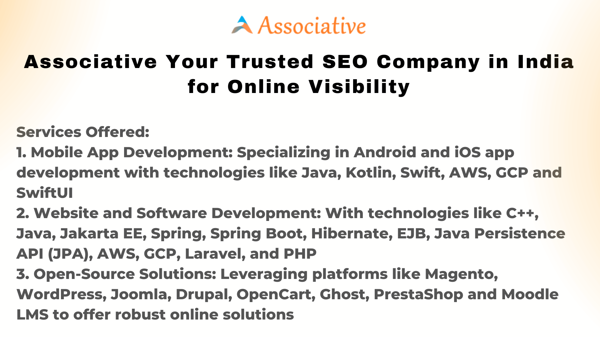Associative Your Trusted SEO Company in India for Online Visibility