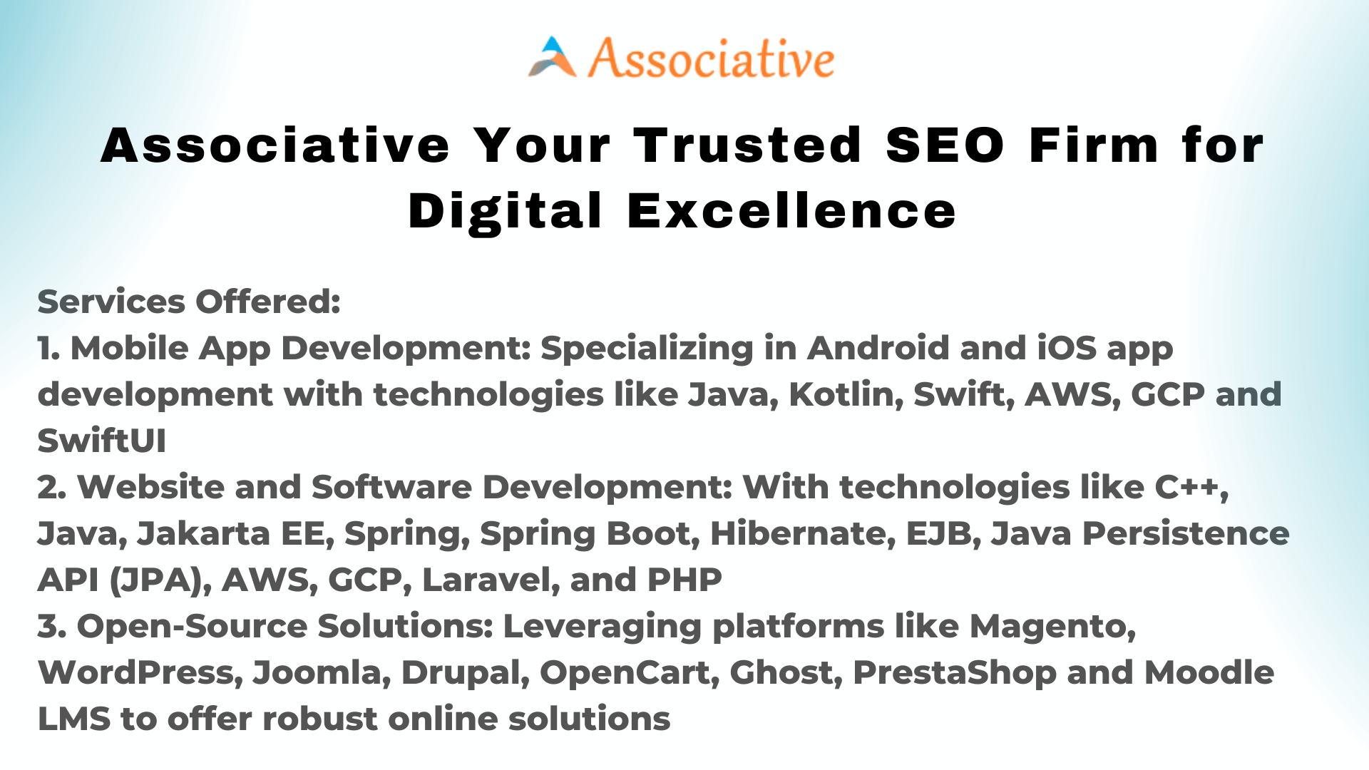 Associative Your Trusted SEO Firm for Digital Excellence