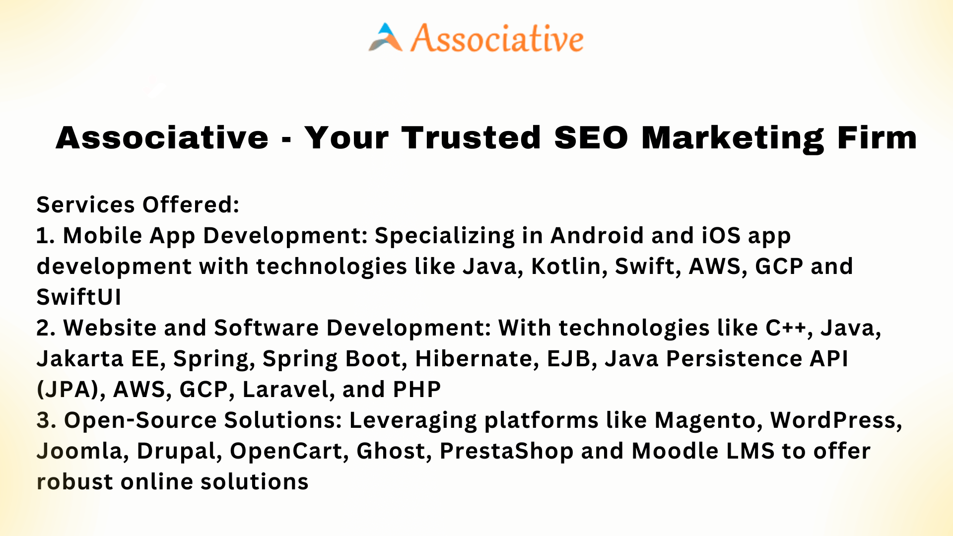 Associative Your Trusted SEO Marketing Firm