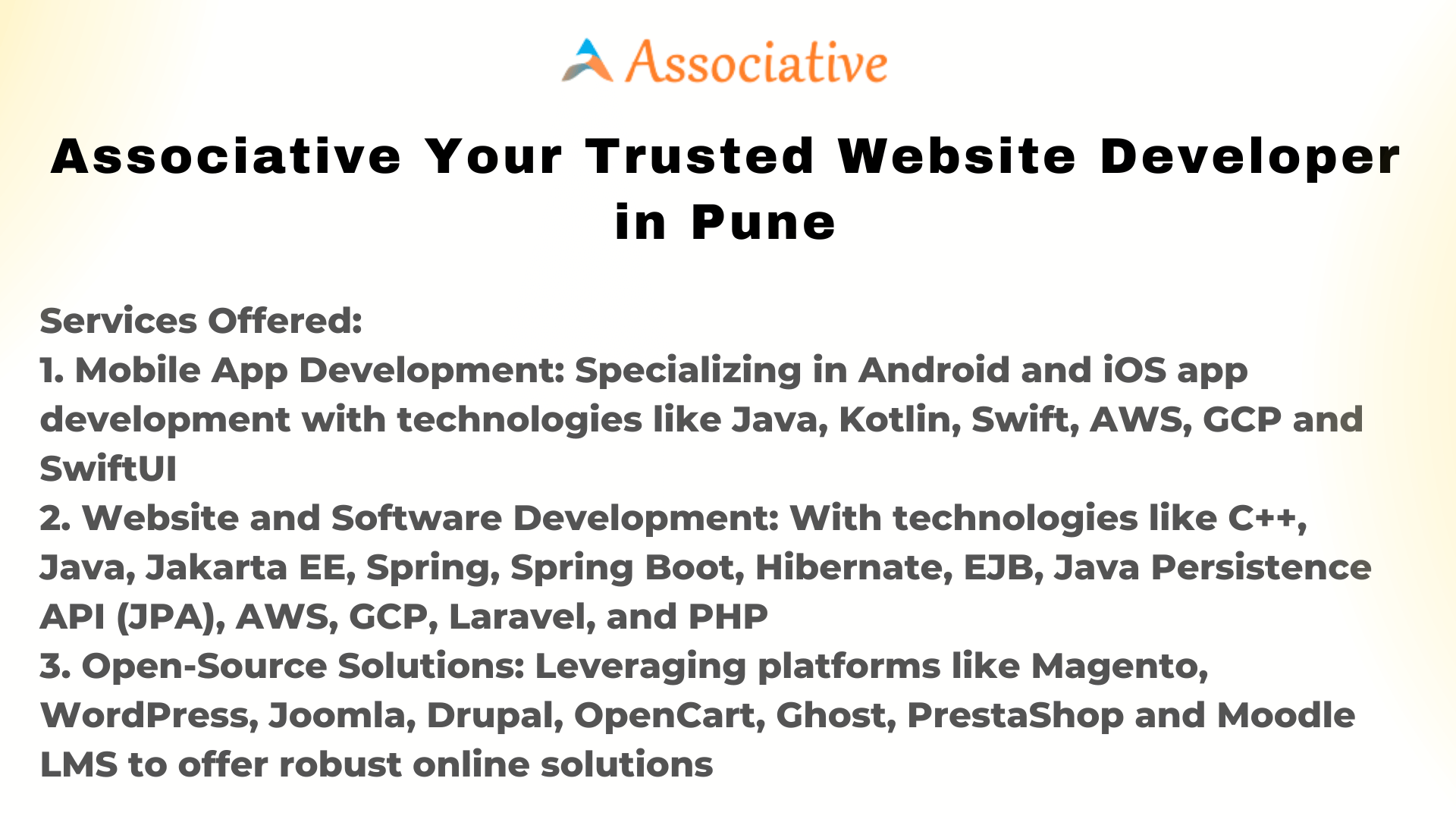 Associative Your Trusted Website Developer in Pune