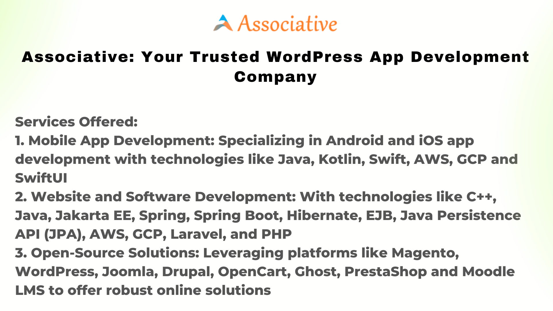 Associative Your Trusted WordPress App Development Company