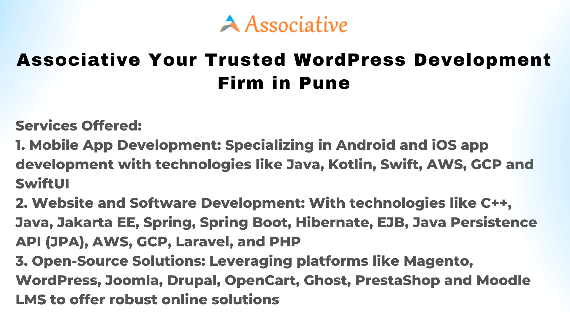 Associative Your Trusted WordPress Development Firm in Pune