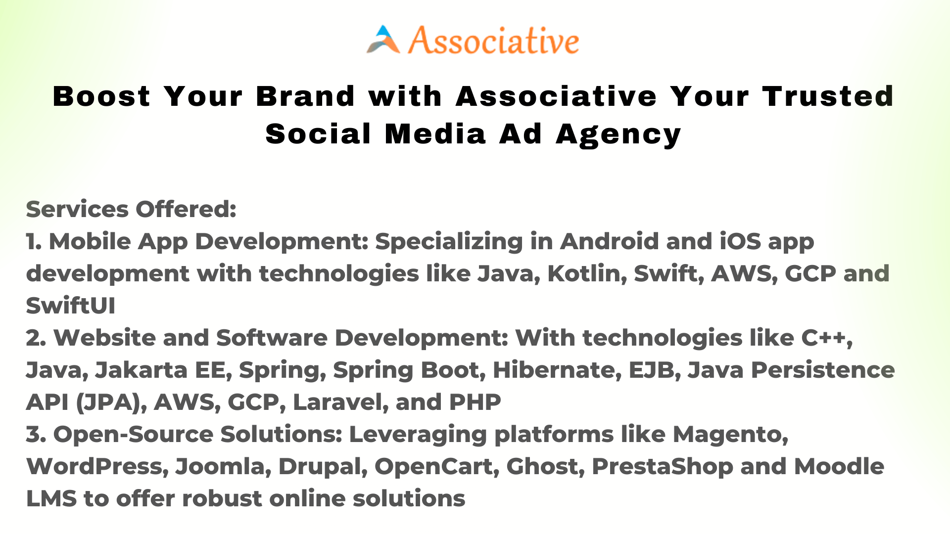 Boost Your Brand with Associative Your Trusted Social Media Ad Agency