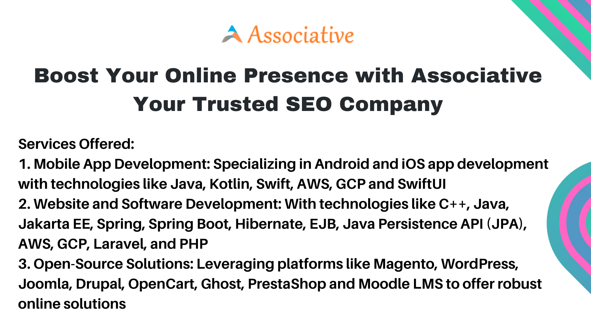 Boost Your Online Presence with Associative Your Trusted SEO Company