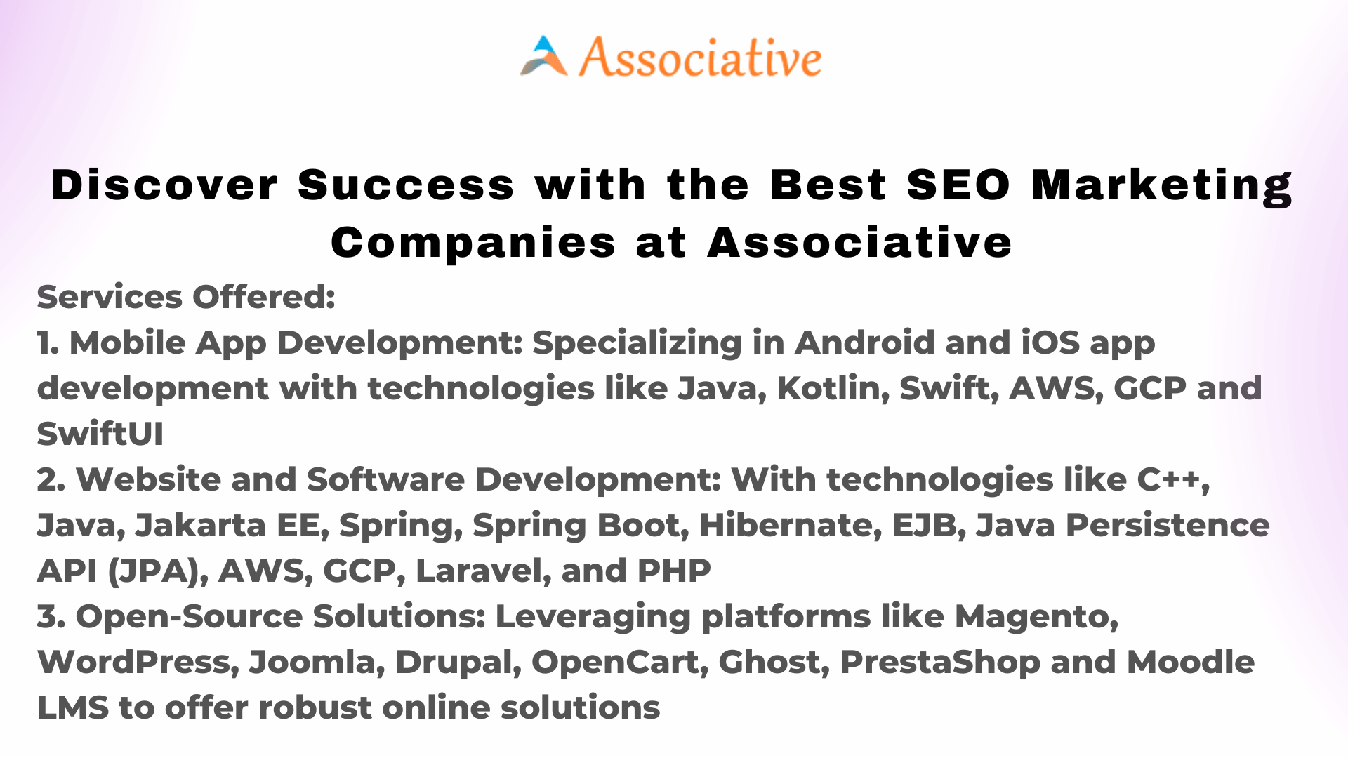 Discover Success with the Best SEO Marketing Companies at Associative