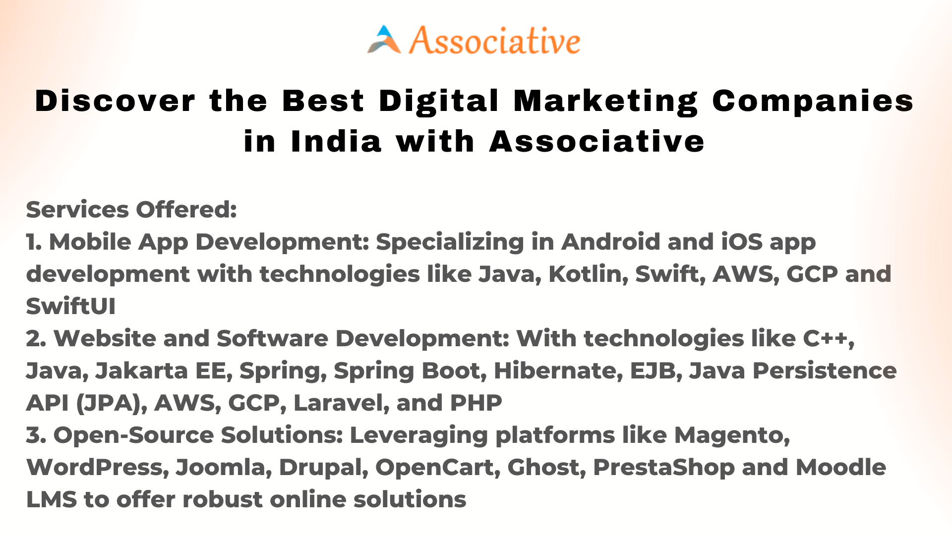 Discover the Best Digital Marketing Companies in India with Associative