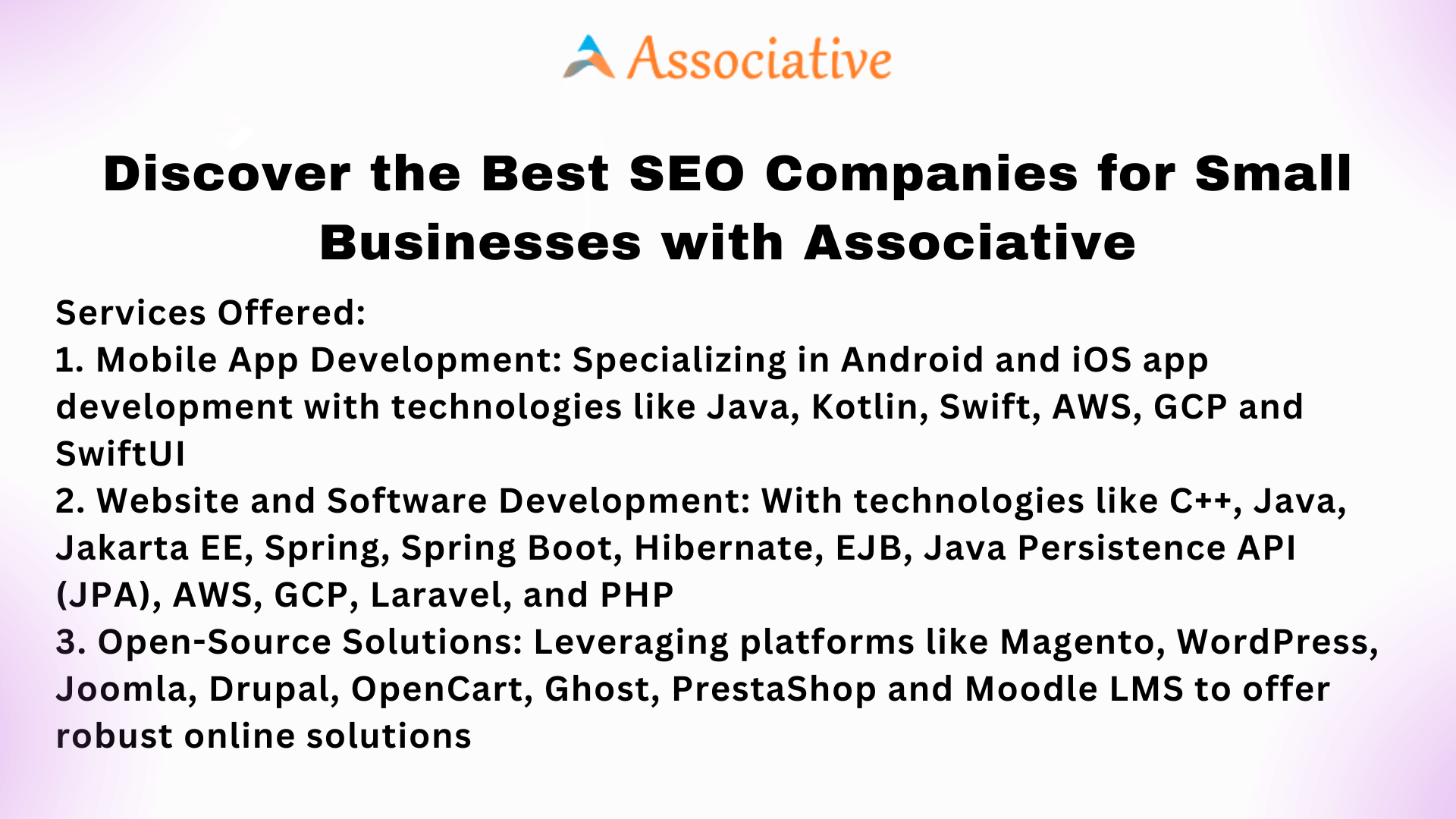 Discover the Best SEO Companies for Small Businesses with Associative