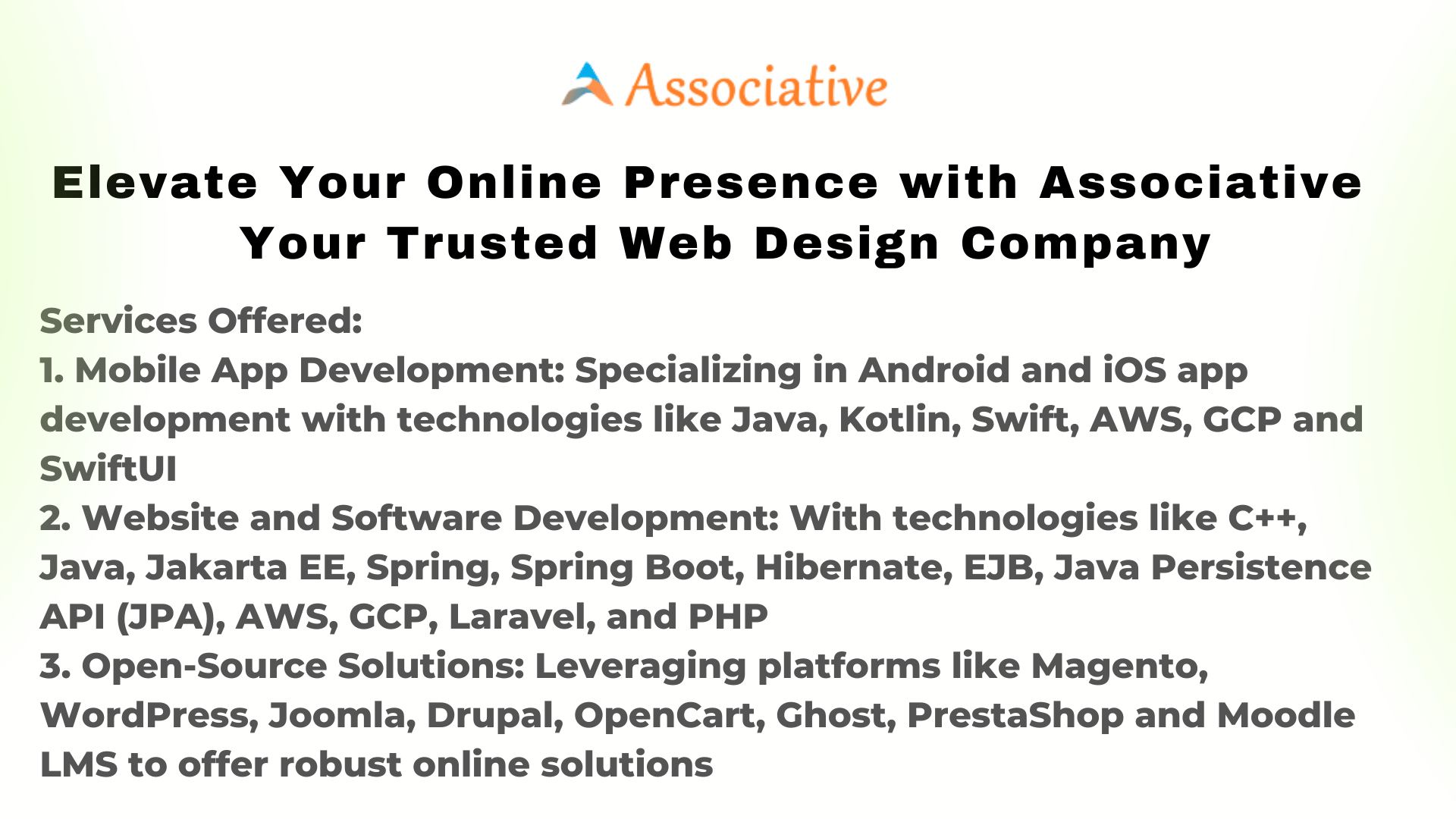 Elevate Your Online Presence with Associative Your Trusted Web Design Company