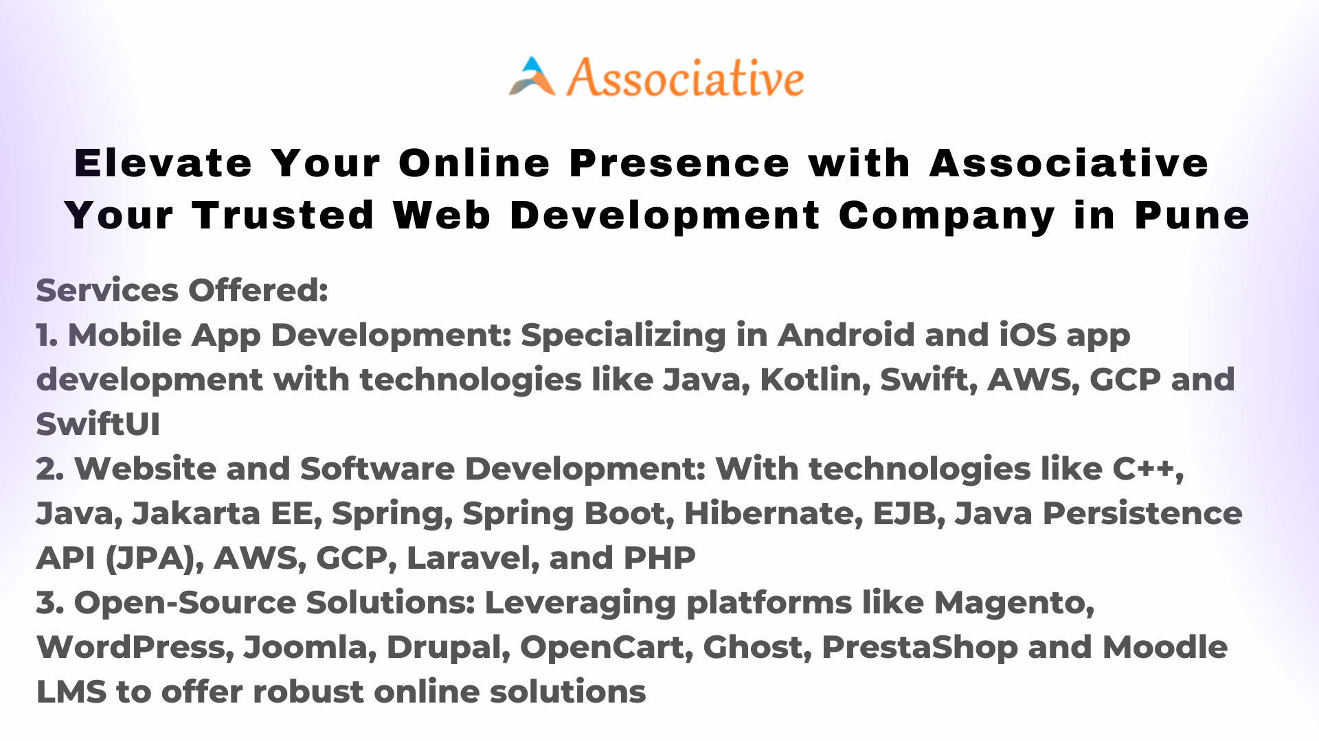 Elevate Your Online Presence with Associative Your Trusted Web Development Company in Pune