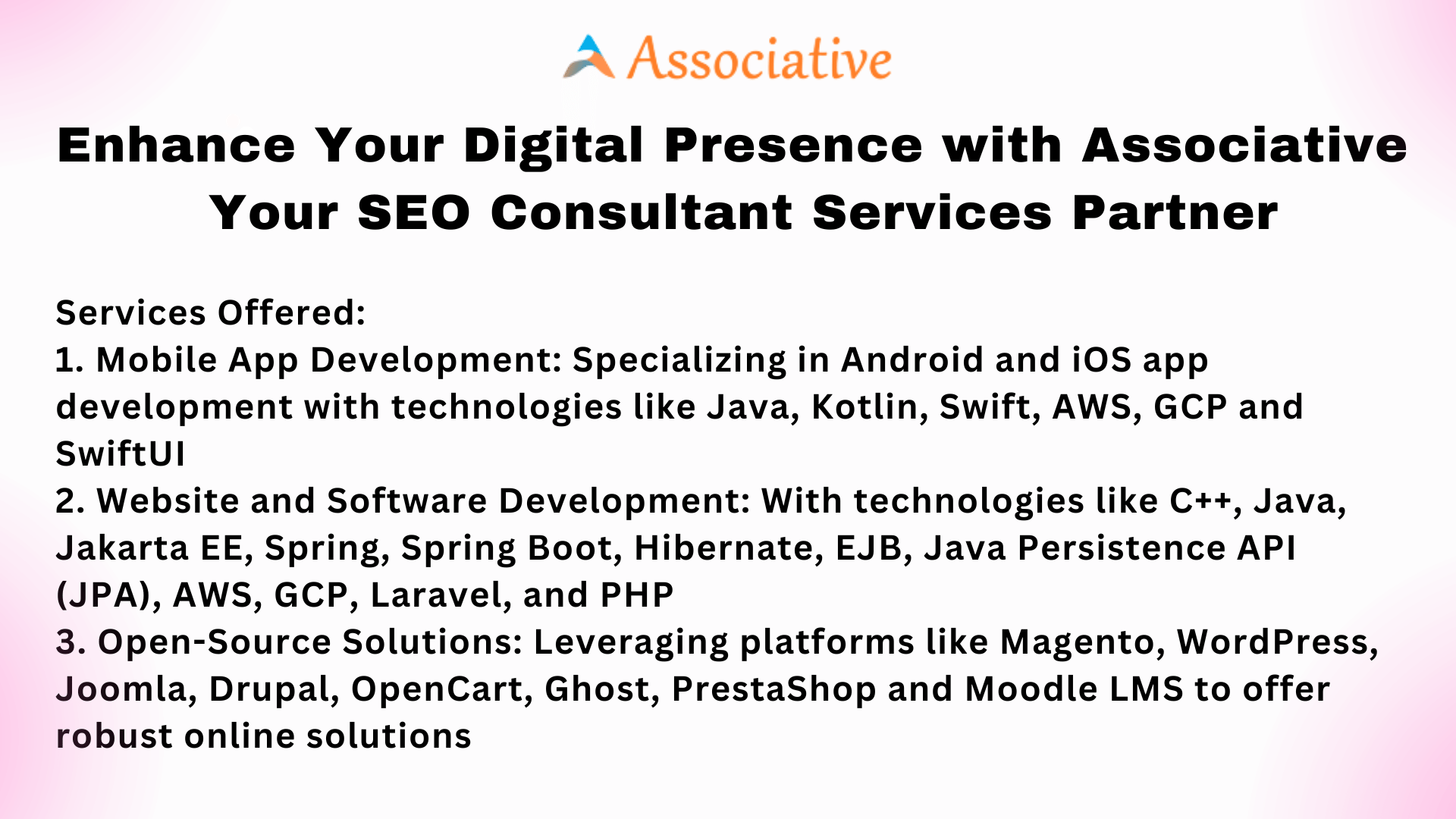 Enhance Your Digital Presence with Associative Your SEO Consultant Services Partner