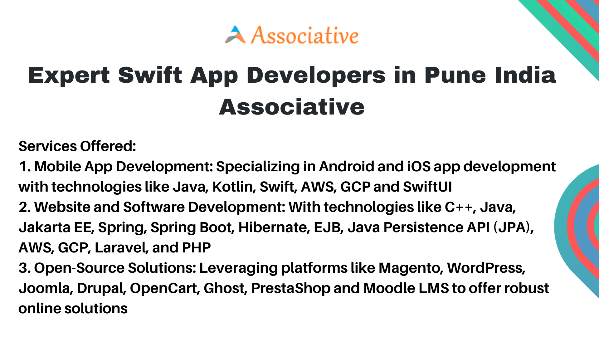 Expert Swift App Developers in Pune India Associative