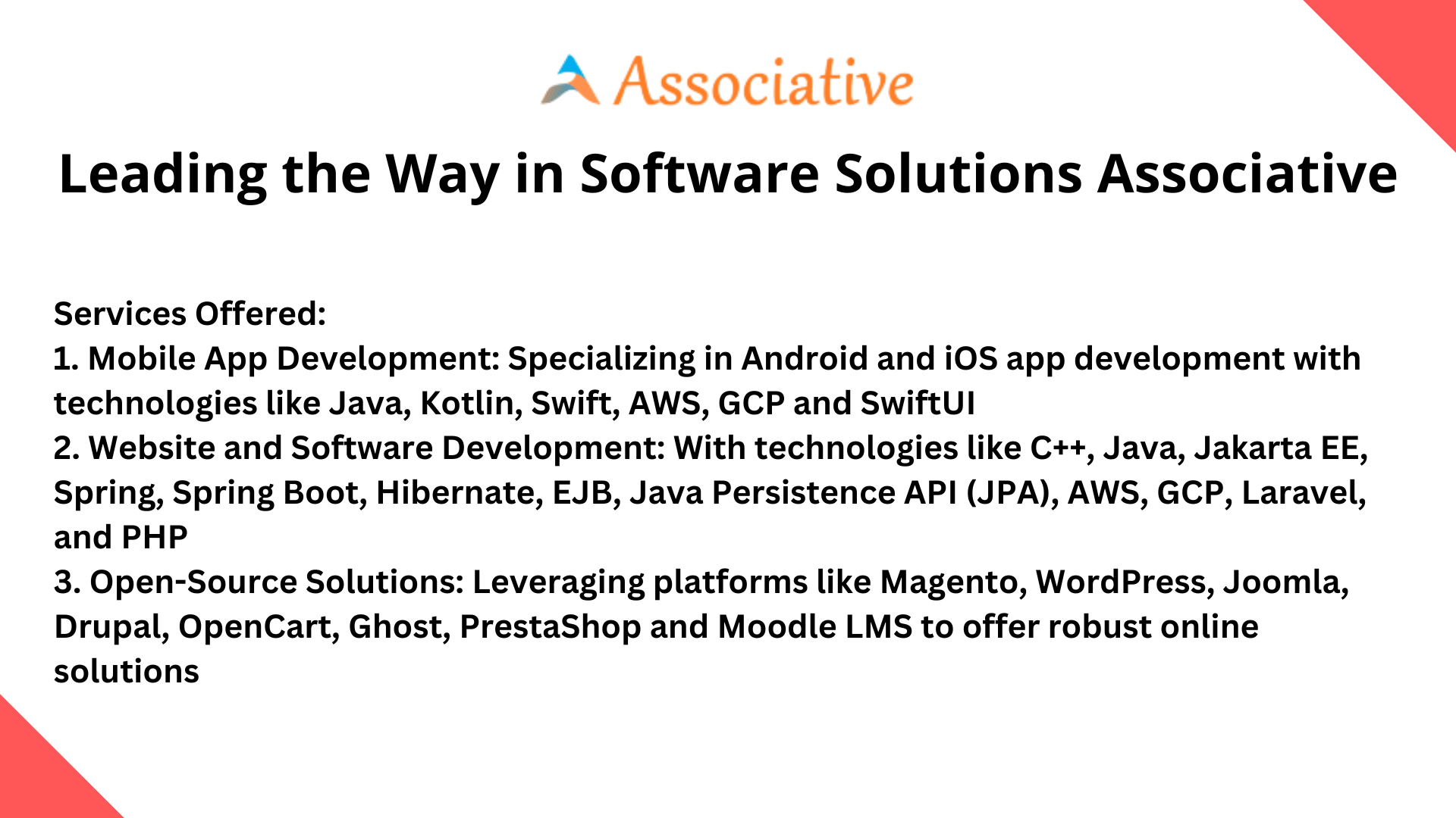 Leading the Way in Software Solutions Associative