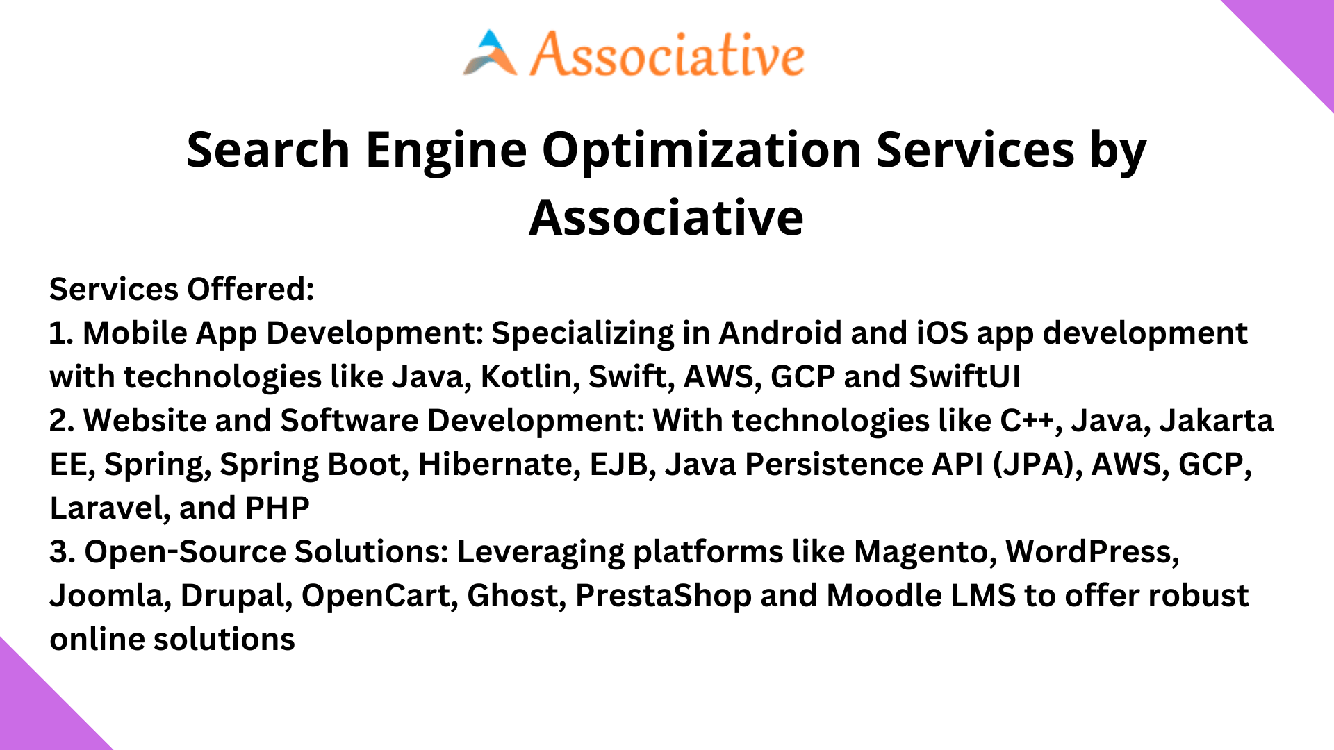Search Engine Optimization Services by Associative