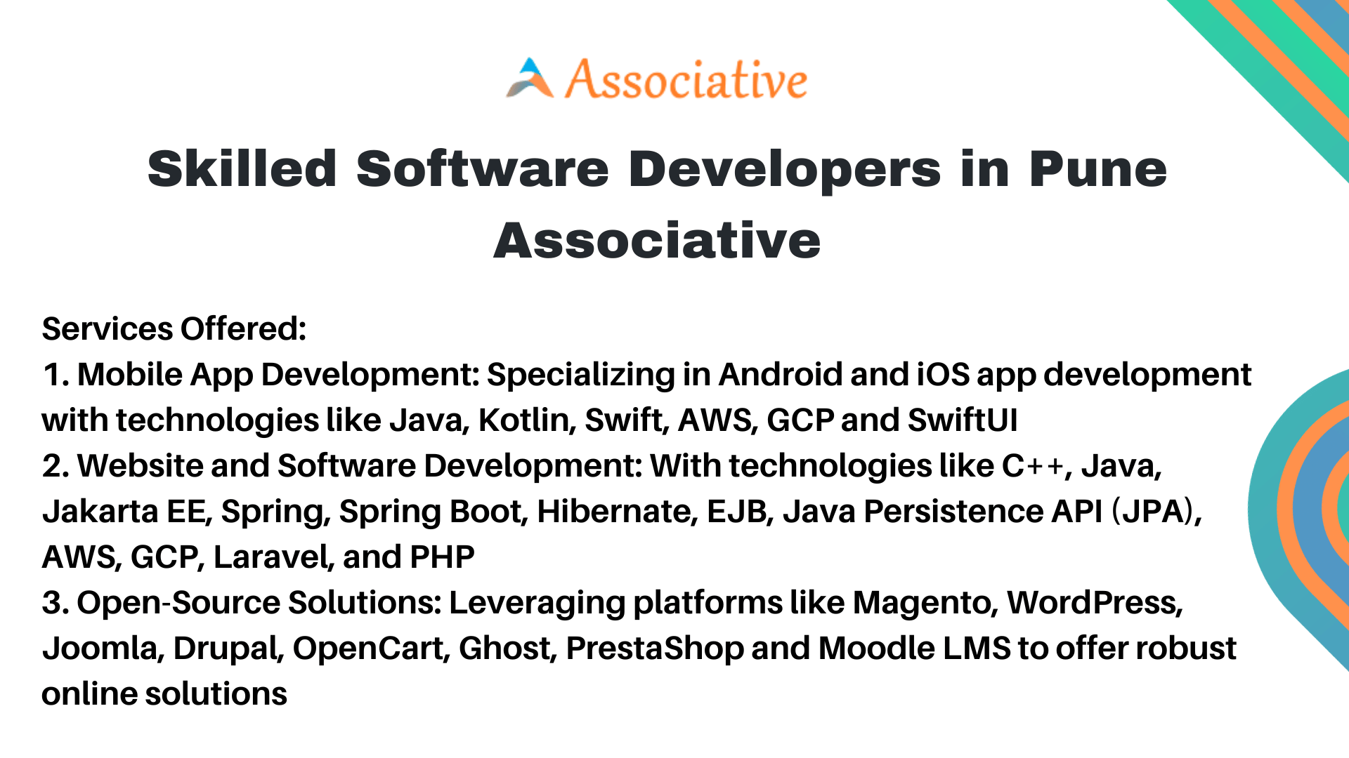 Skilled Software Developers in Pune Associative