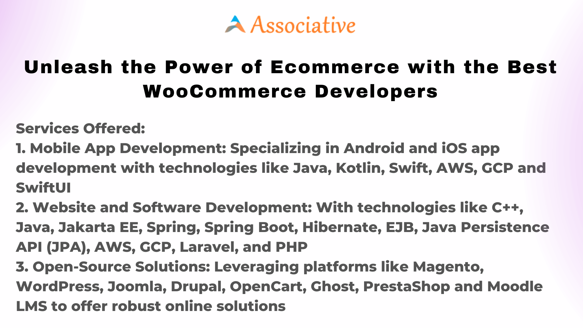 Unleash the Power of Ecommerce with the Best WooCommerce Developers