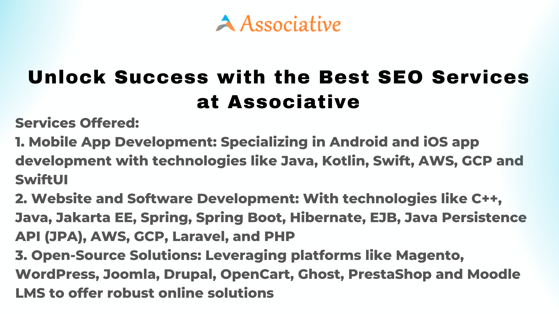Unlock Success with the Best SEO Services at Associative