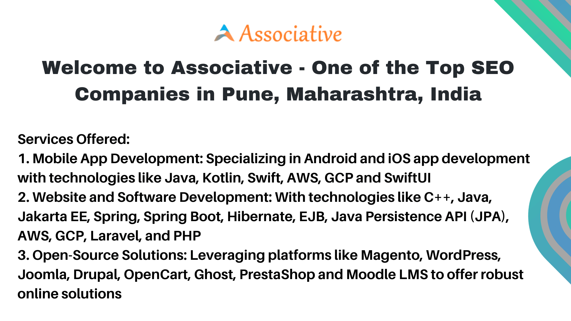 Welcome to Associative One of the Top SEO Companies in Pune Maharashtra India