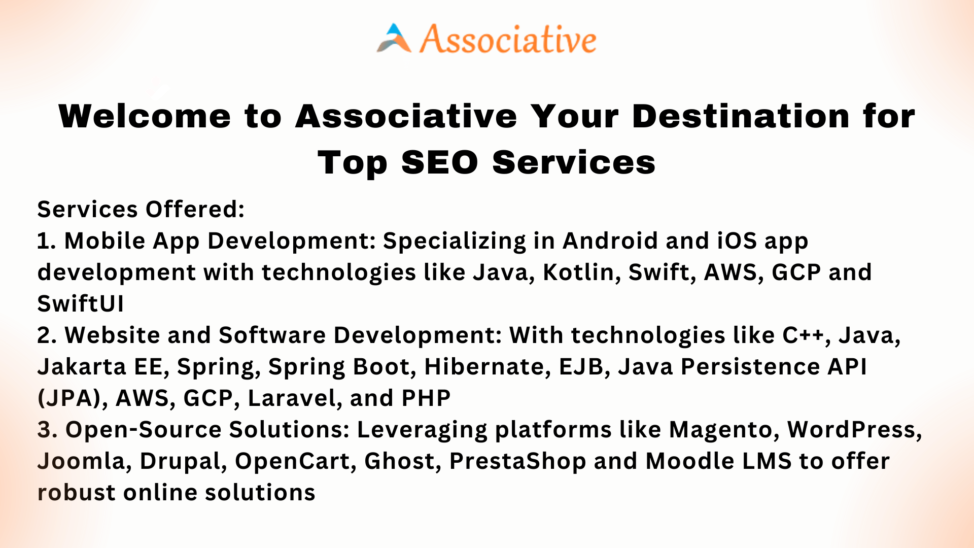 Welcome to Associative Your Destination for Top SEO Services