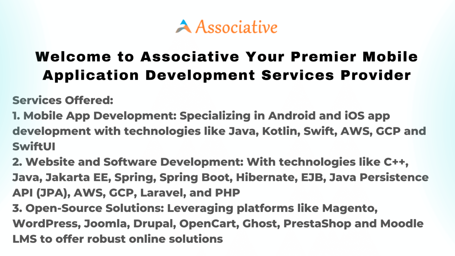 Welcome to Associative Your Premier Mobile Application Development ...