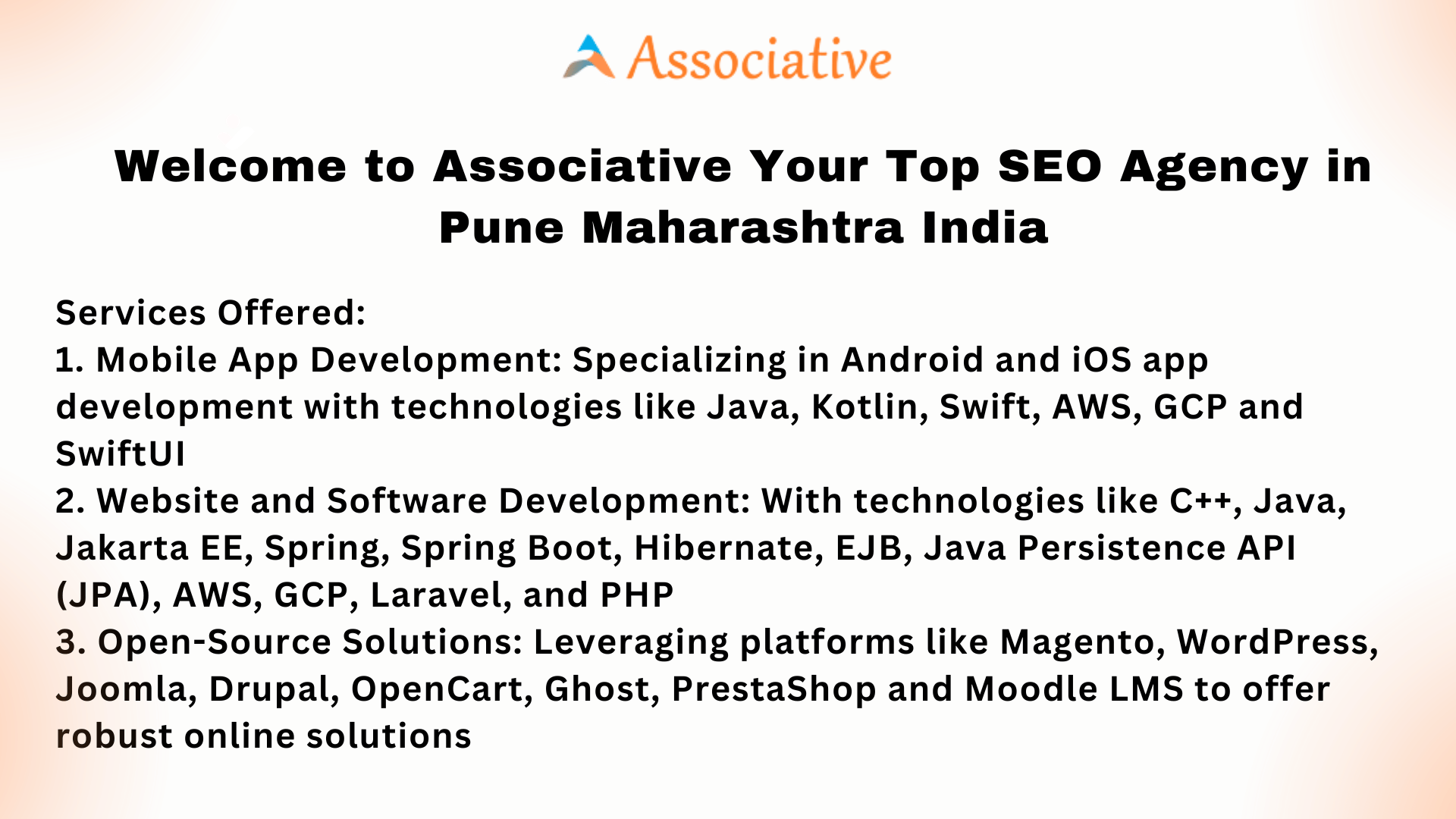 Welcome to Associative Your Top SEO Agency in Pune Maharashtra India