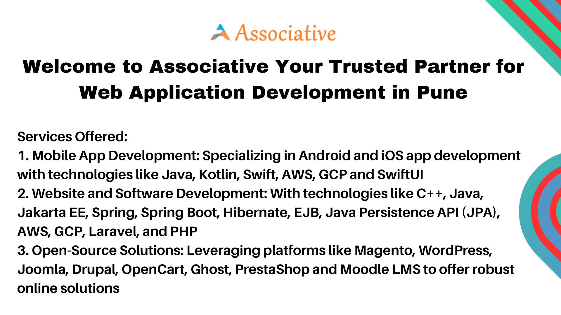 Welcome to Associative Your Trusted Web Application Development Company in Pune