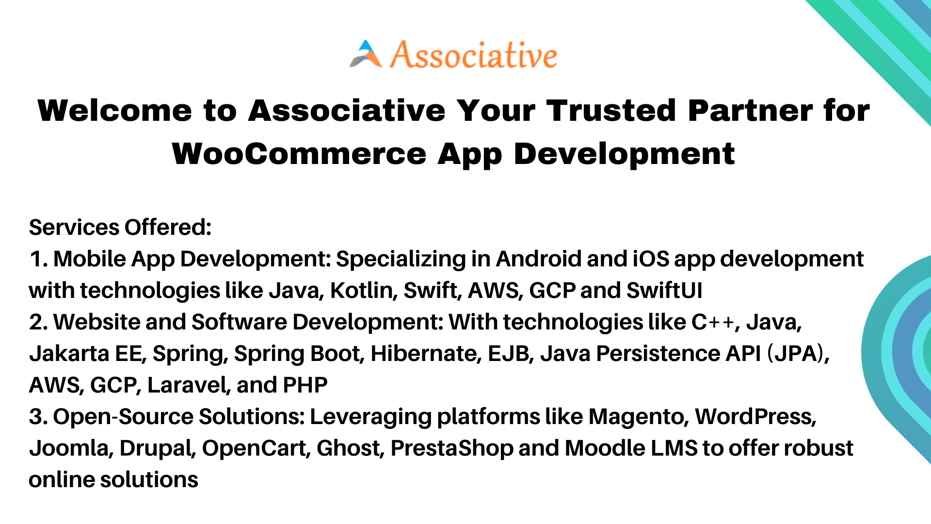Welcome to Associative Your Trusted Partner for WooCommerce App Development