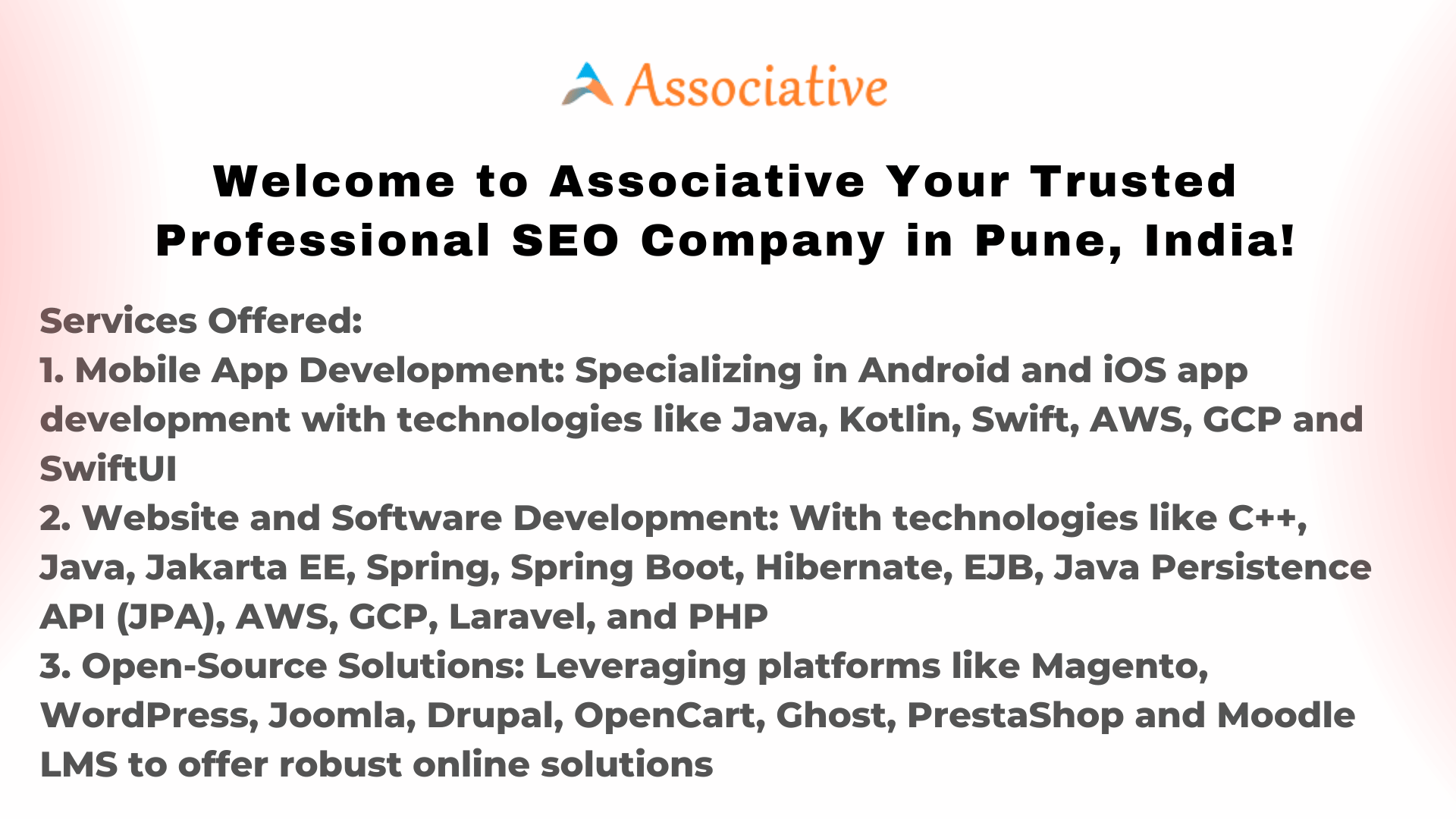 Welcome to Associative Your Trusted Professional SEO Company in Pune India
