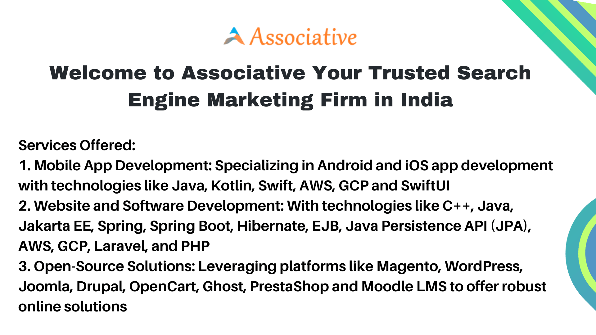 Welcome to Associative Your Trusted Search Engine Marketing Firm in India
