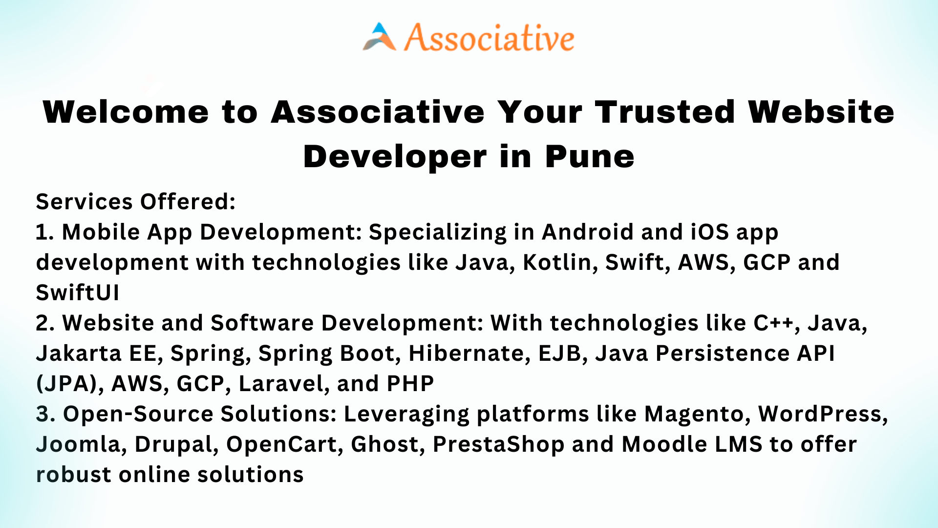 Welcome to Associative Your Trusted Website Developer in Pune