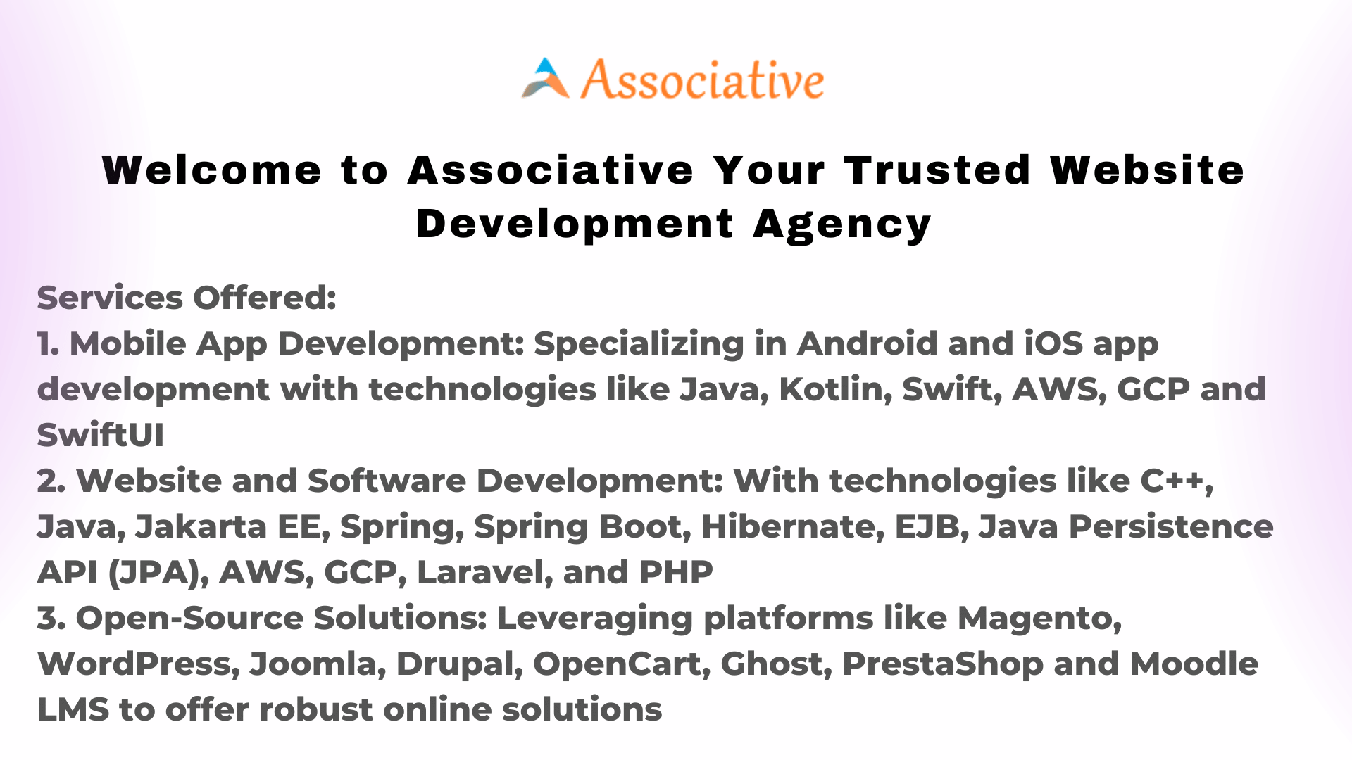 Welcome to Associative Your Trusted Website Development Agency