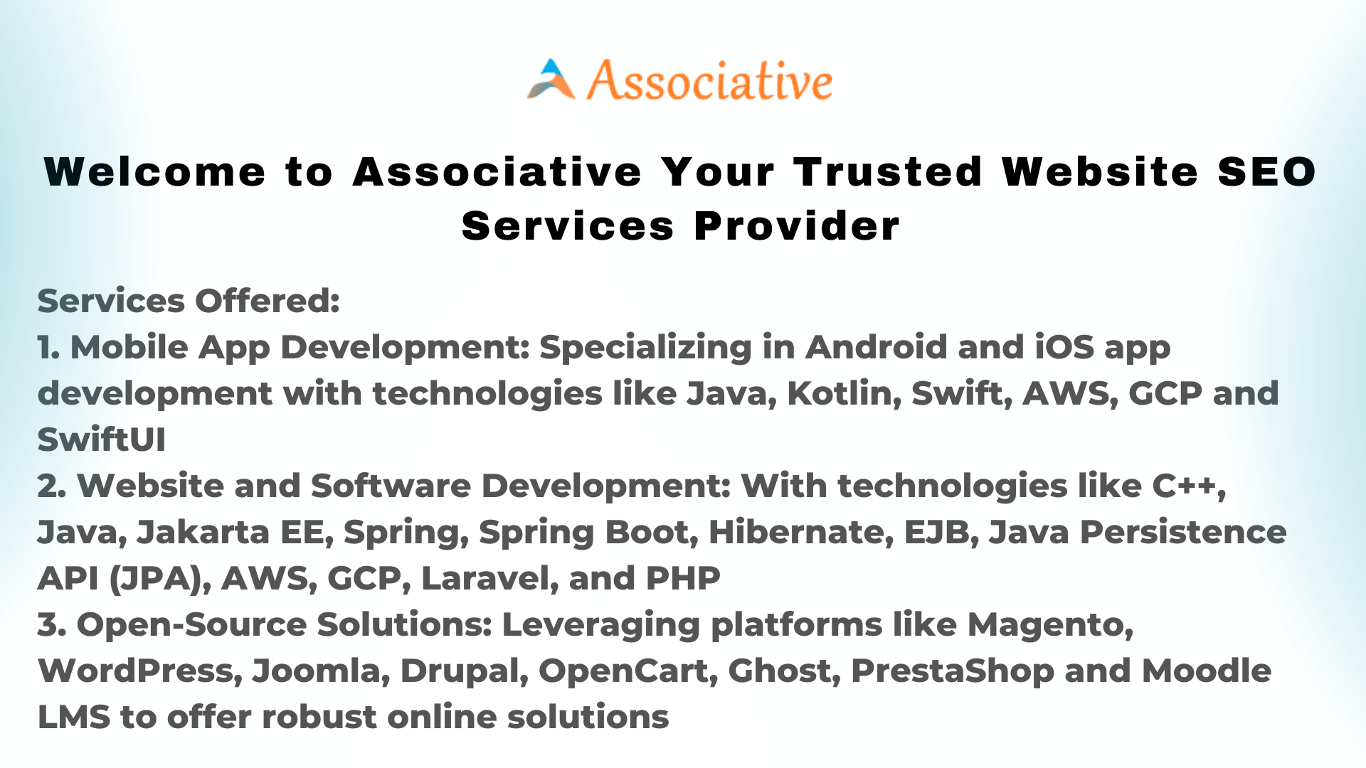 Welcome to Associative Your Trusted Website SEO Services Provider