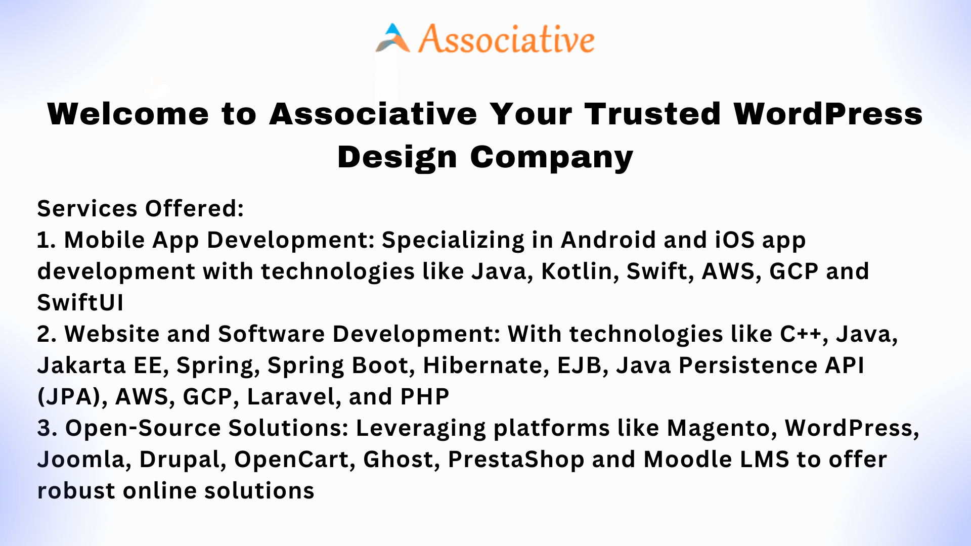 Welcome to Associative Your Trusted WordPress Design Company