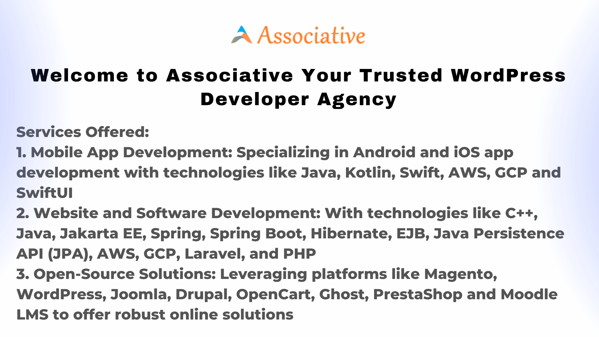 Welcome to Associative Your Trusted WordPress Development Agency