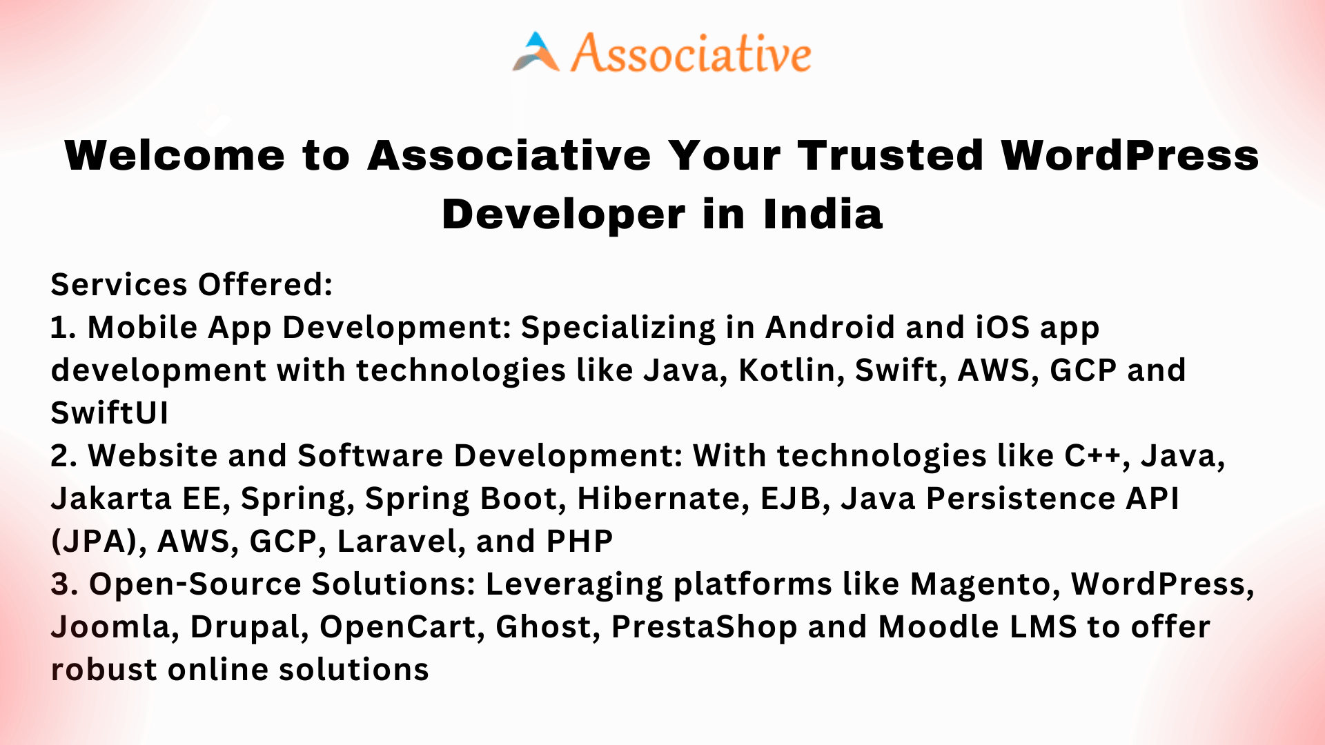 Welcome to Associative Your Trusted WordPress Developer in India