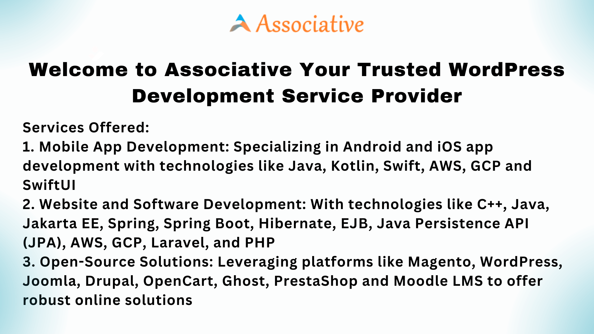 Welcome to Associative Your Trusted WordPress Development Service Provider