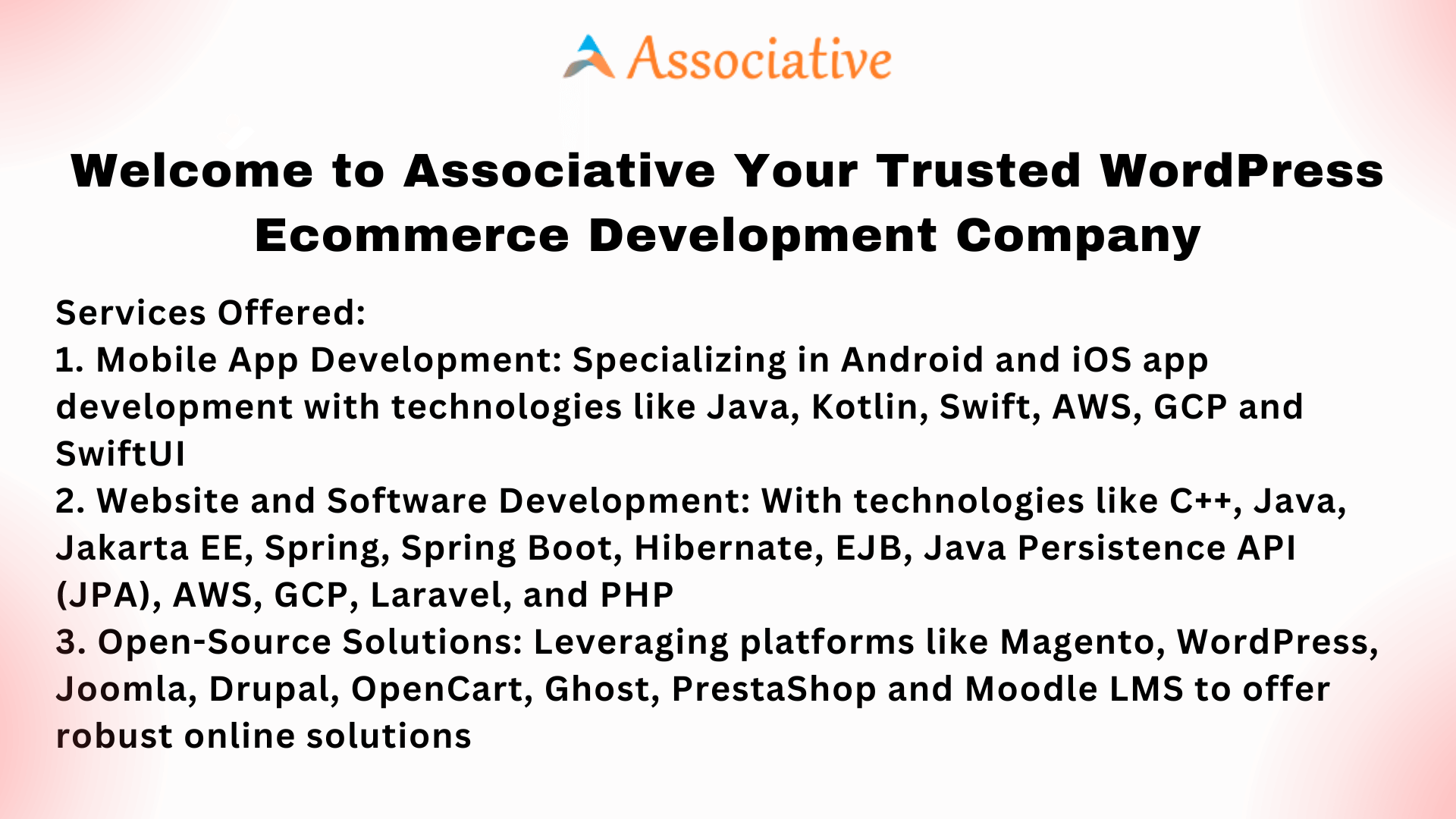 Welcome to Associative Your Trusted WordPress Ecommerce Development Company