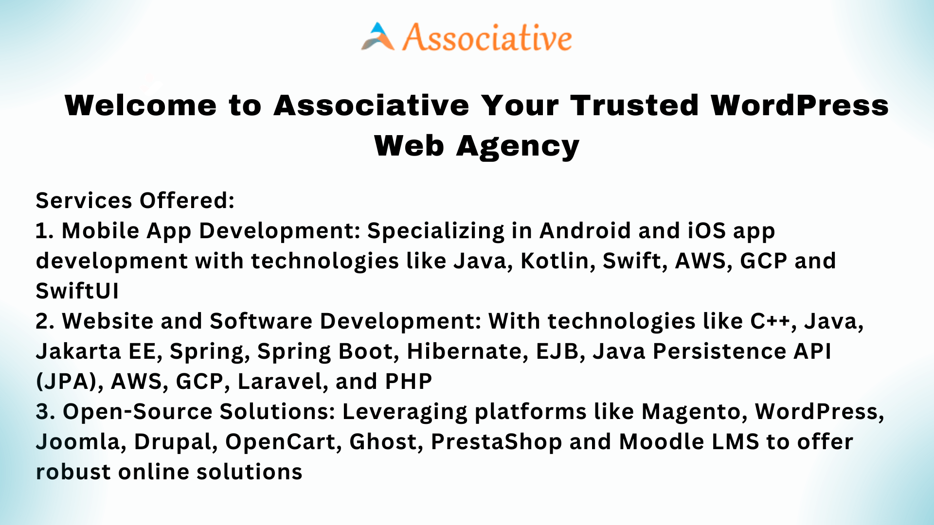 Welcome to Associative Your Trusted WordPress Web Agency