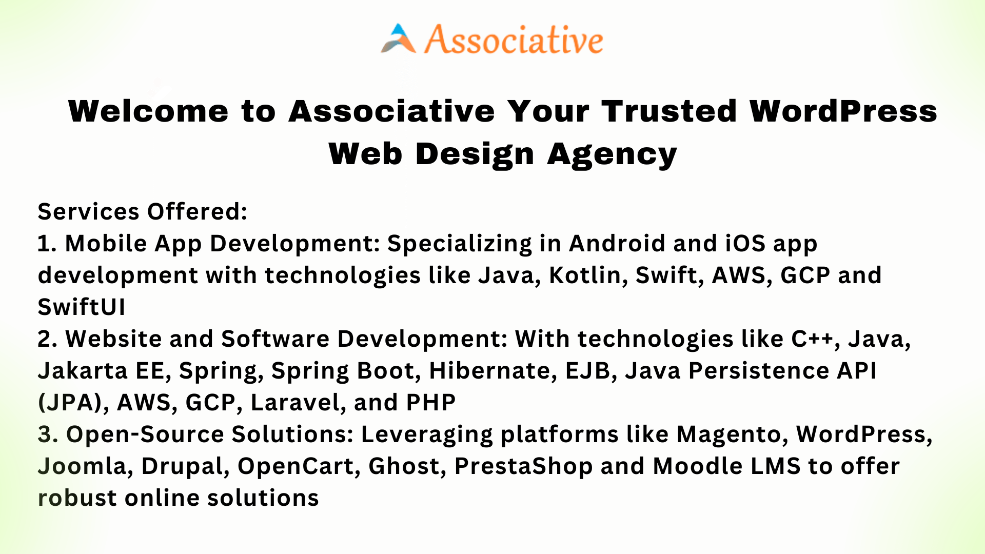 Welcome to Associative Your Trusted WordPress Web Design Agency