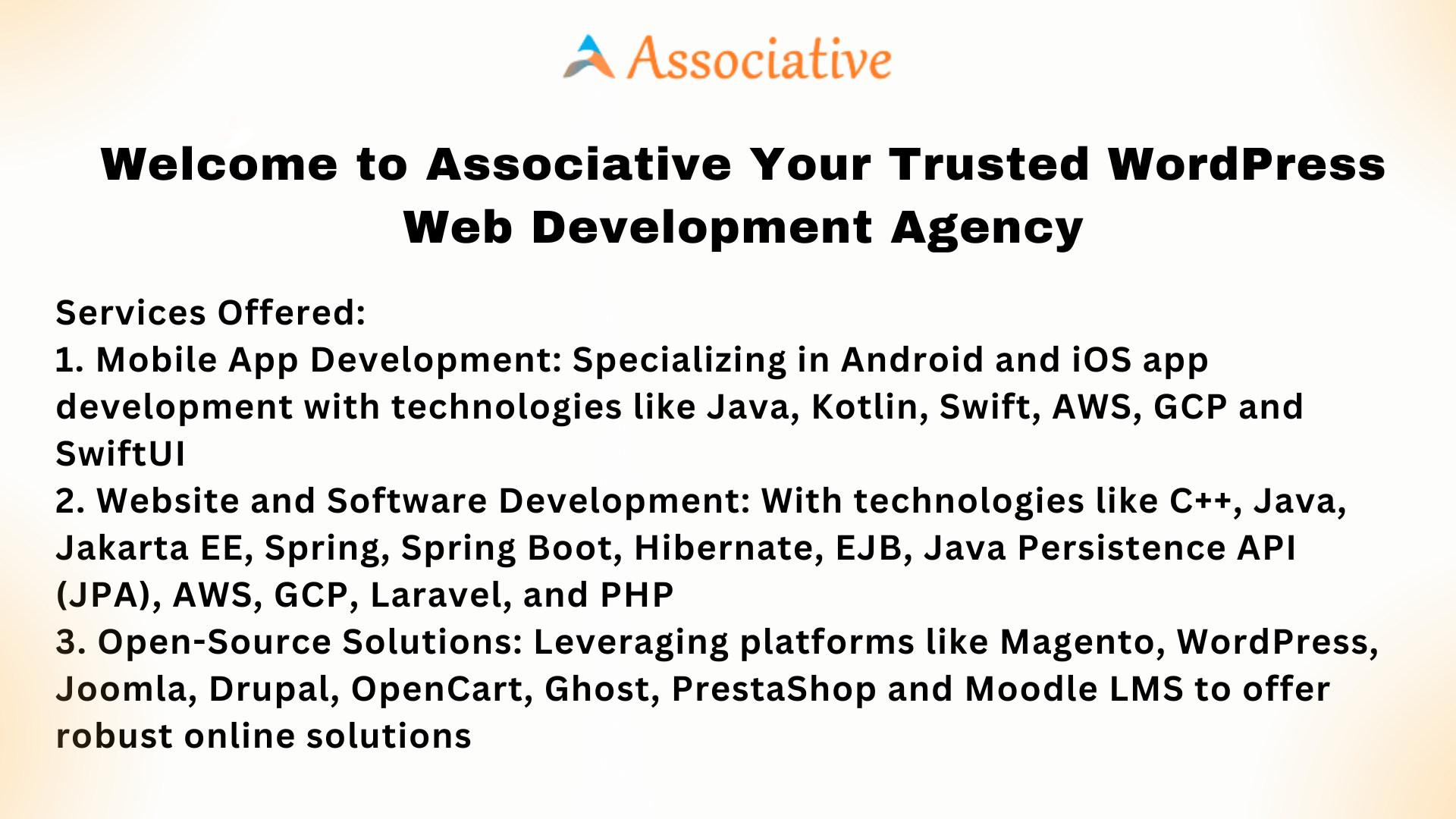 Welcome to Associative Your Trusted WordPress Web Development Agency