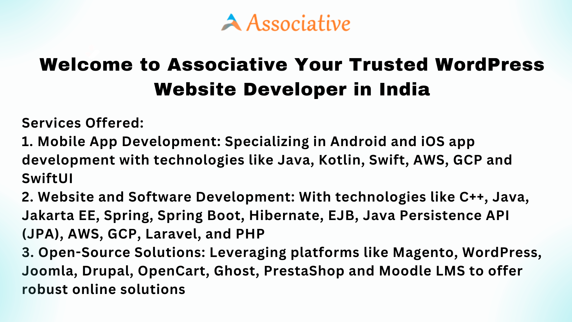 Welcome to Associative Your Trusted WordPress Website Developer in India