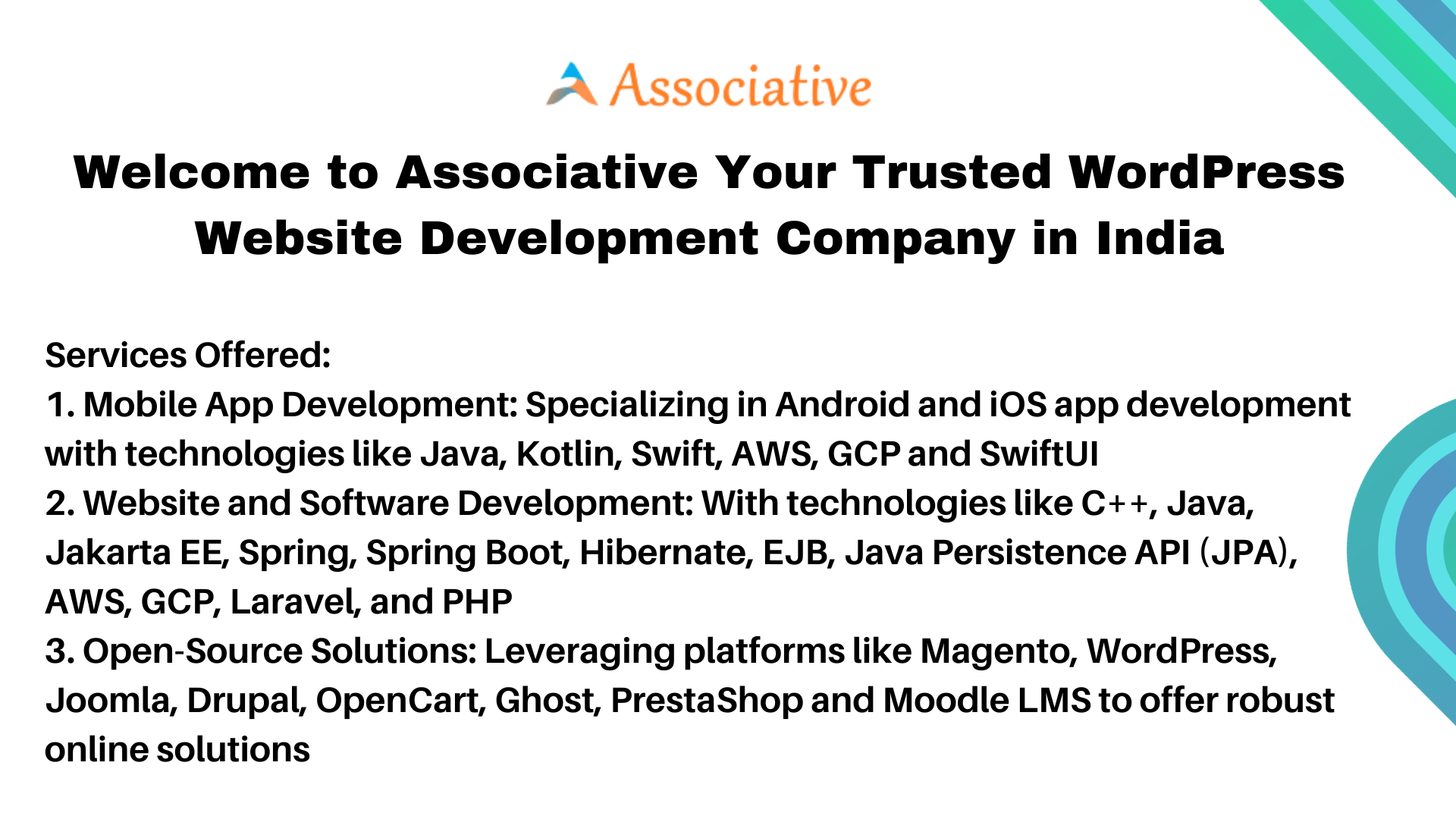 Welcome to Associative Your Trusted WordPress Website Development Company in India