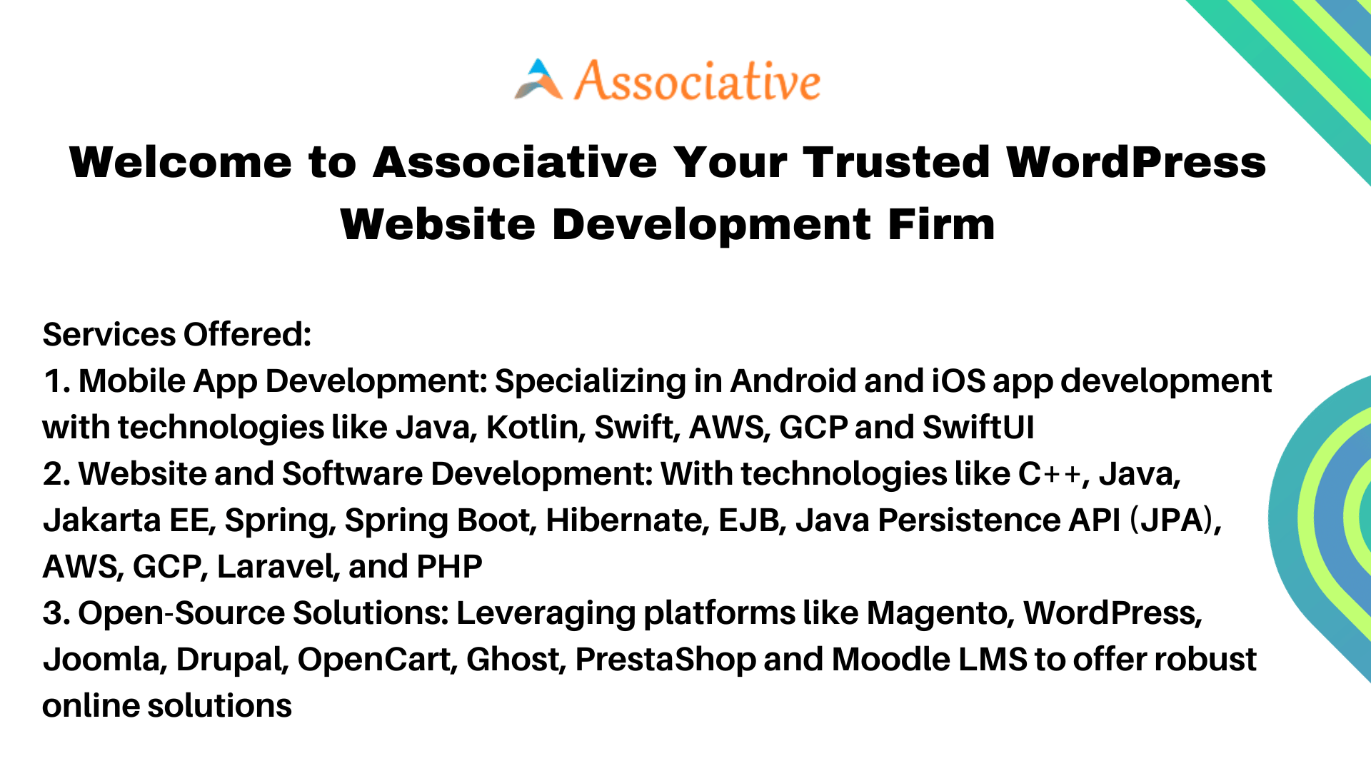 Welcome to Associative Your Trusted WordPress Website Development Firm