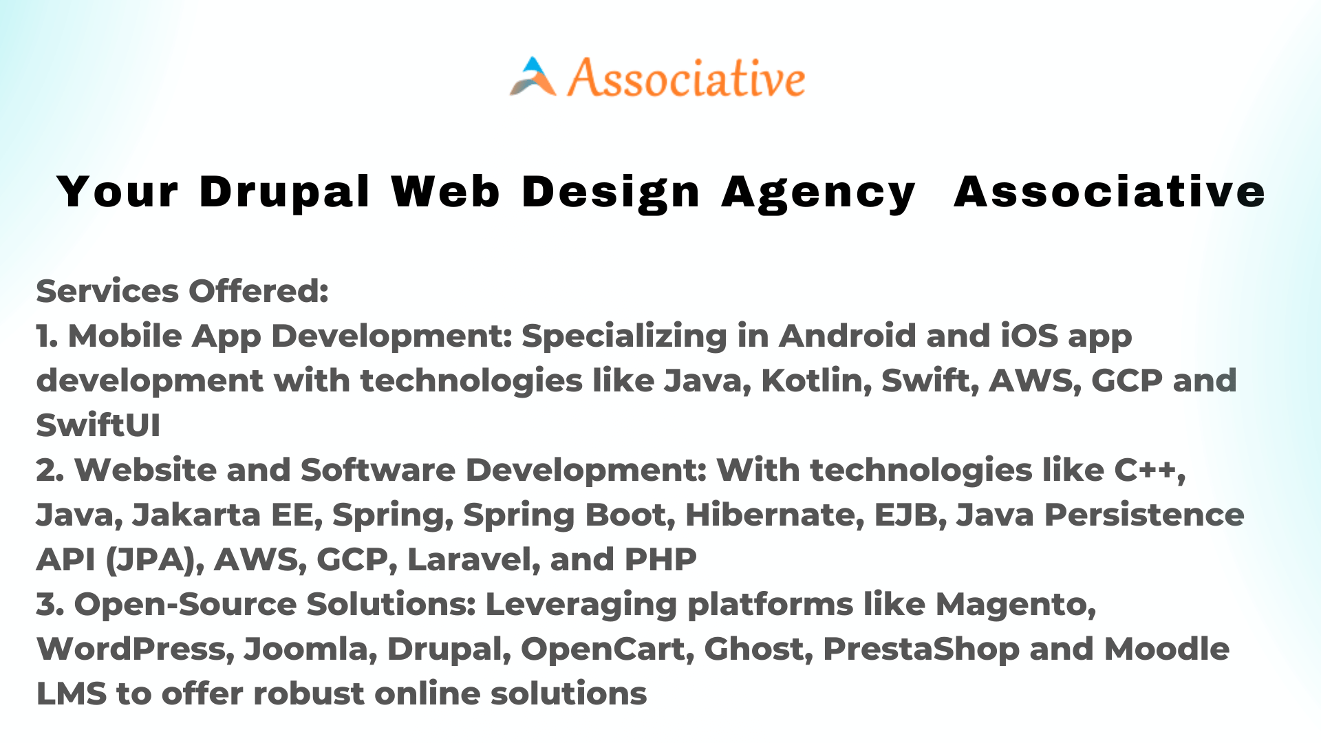Your Drupal Web Design Agency Associative
