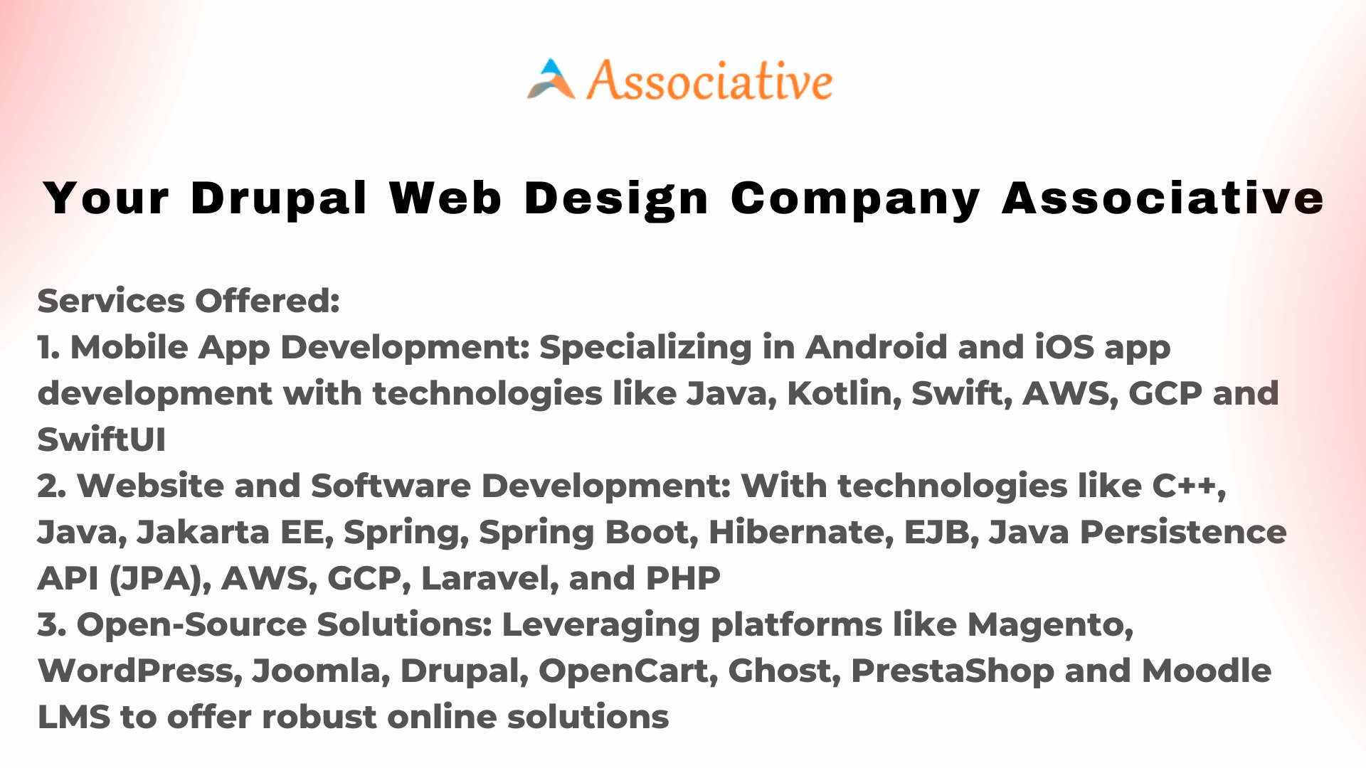 Your Drupal Web Design Company Associative